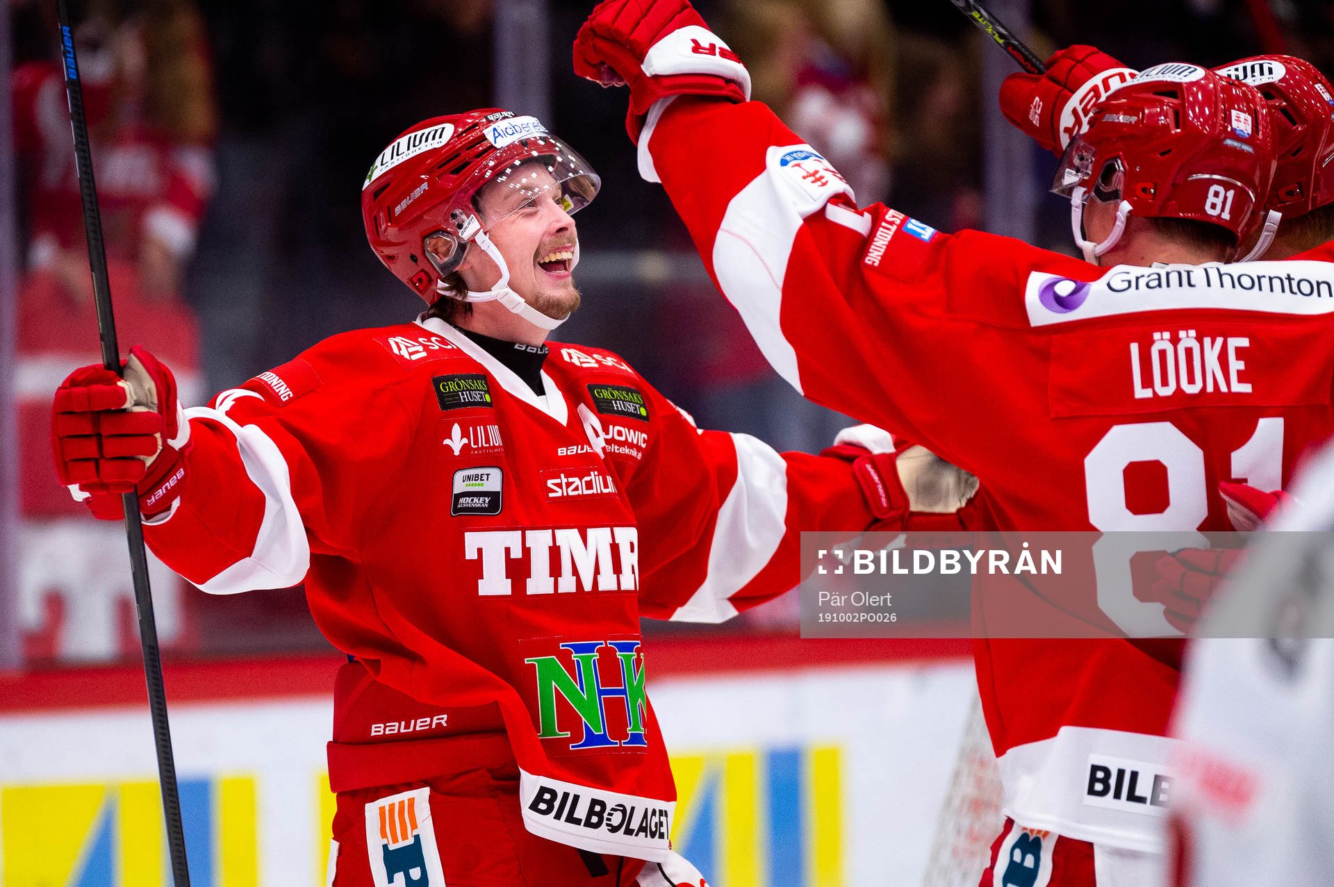Timrås Jonathan Dahlén och Jens Lööke jublar