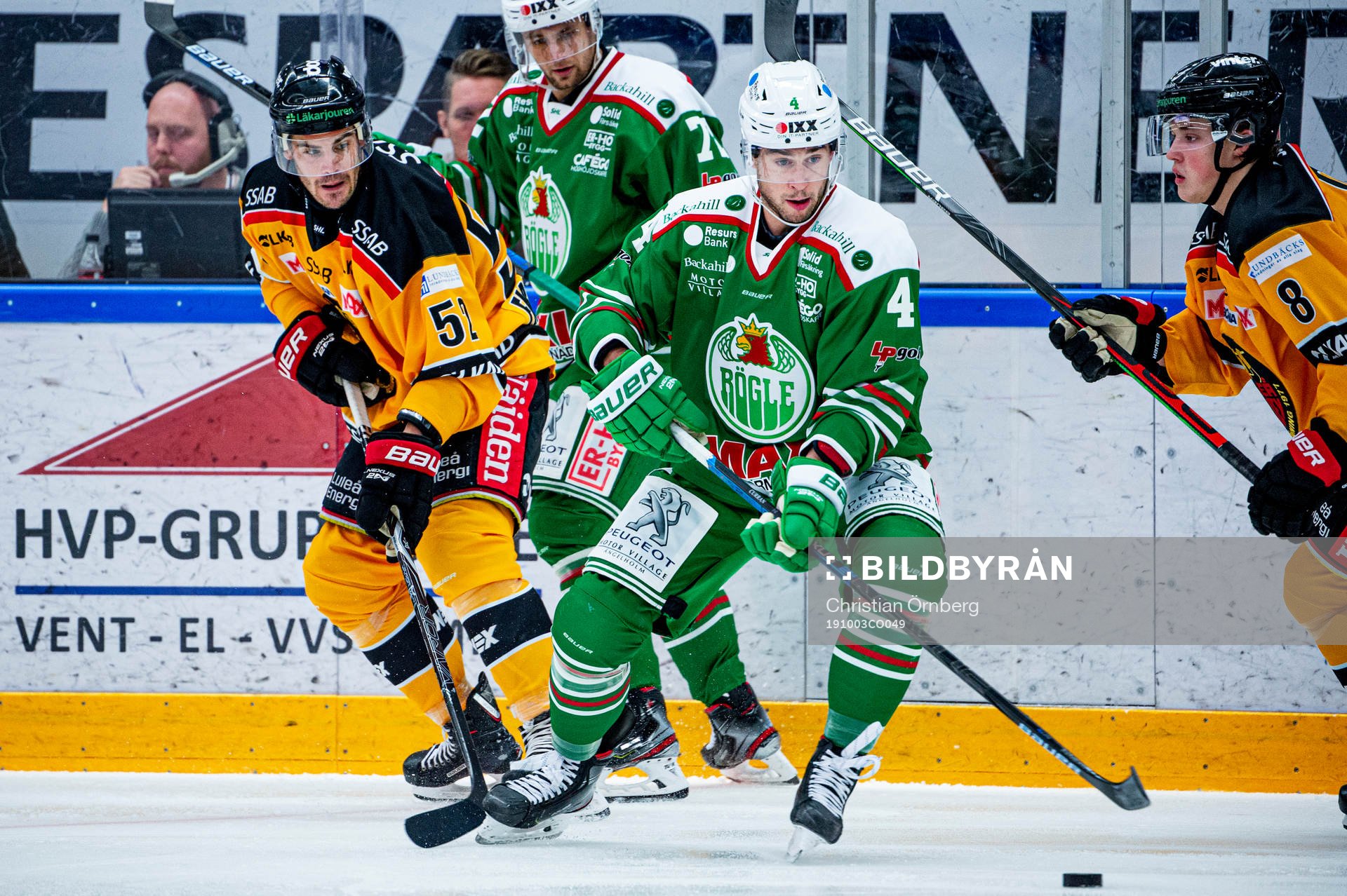 Rögles Kodie Curran mot Luleås Karl Fabricius