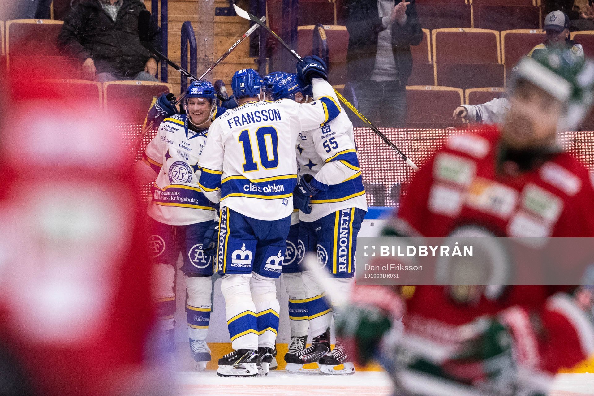 Leksands Lucas Nordsäter och Johan Fransson jublar