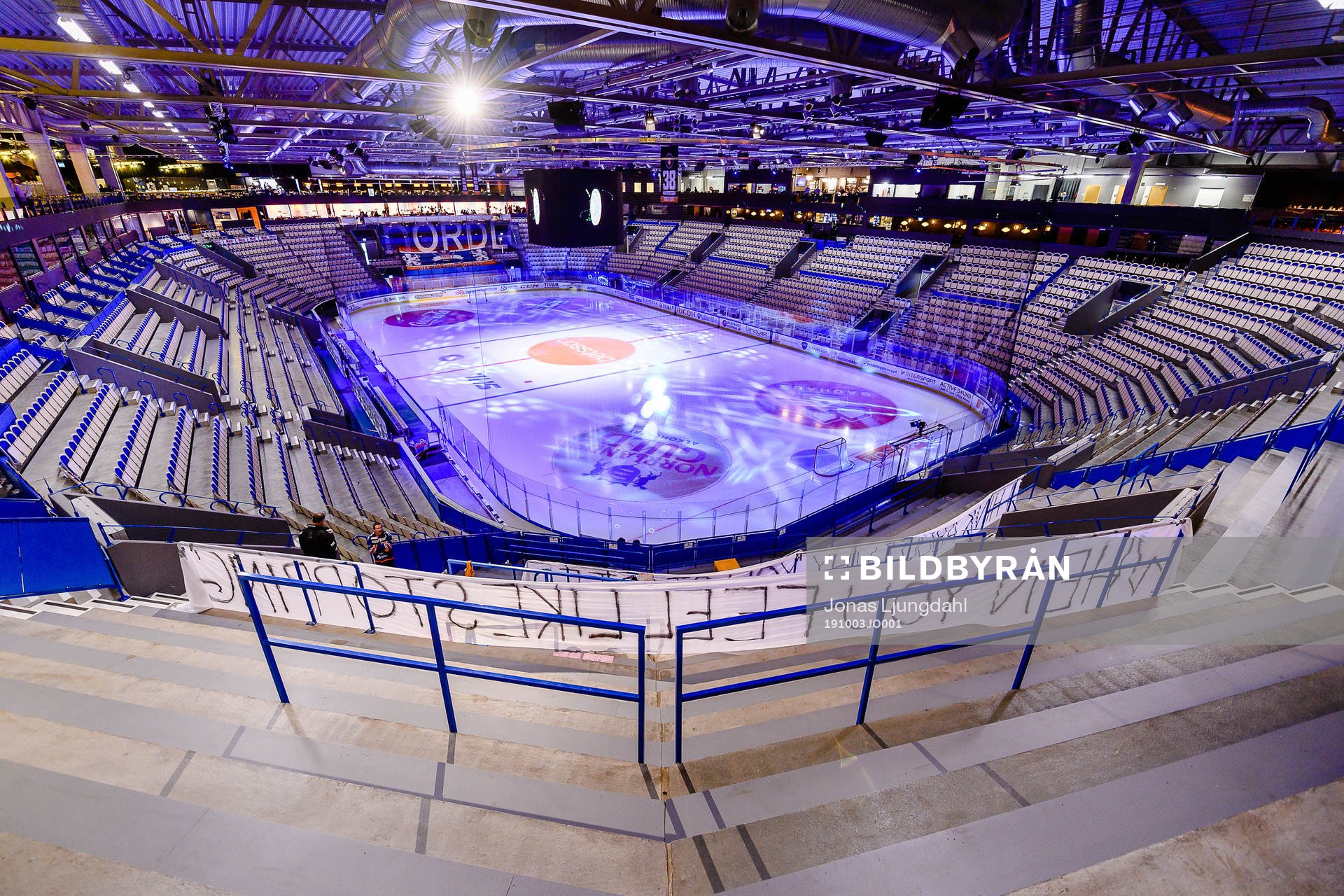 Generell interiör vy från Vida arena före