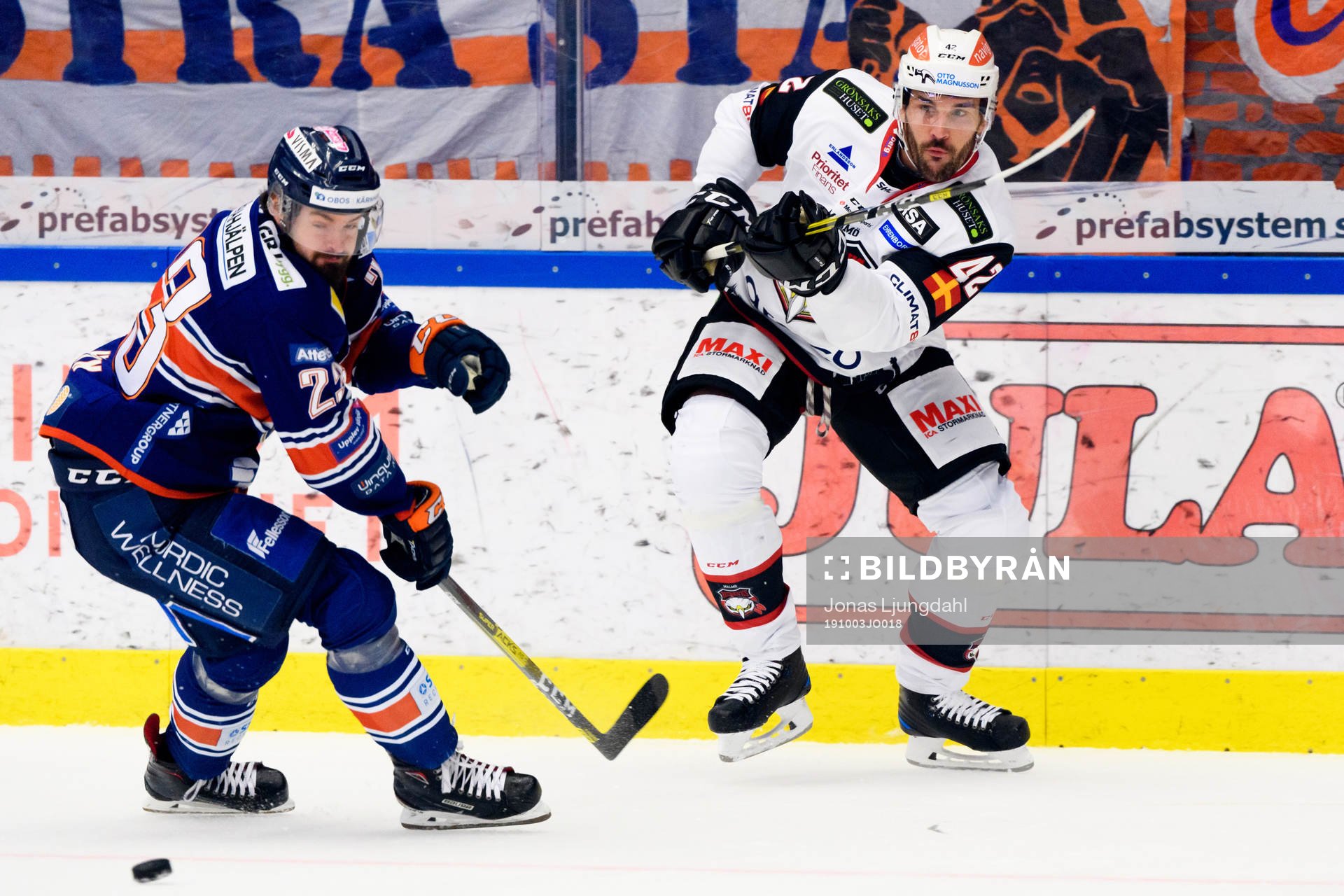 Växjös Roman Horak och Malmö Redhawks Niklas Arell