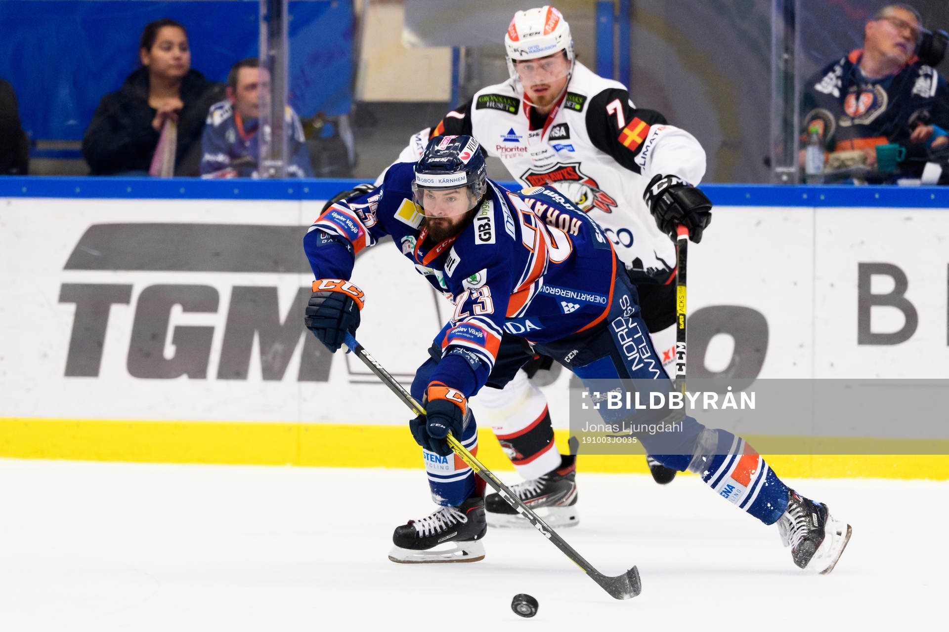 Växjös Roman Horak och Malmö Redhawks Marcus Björk