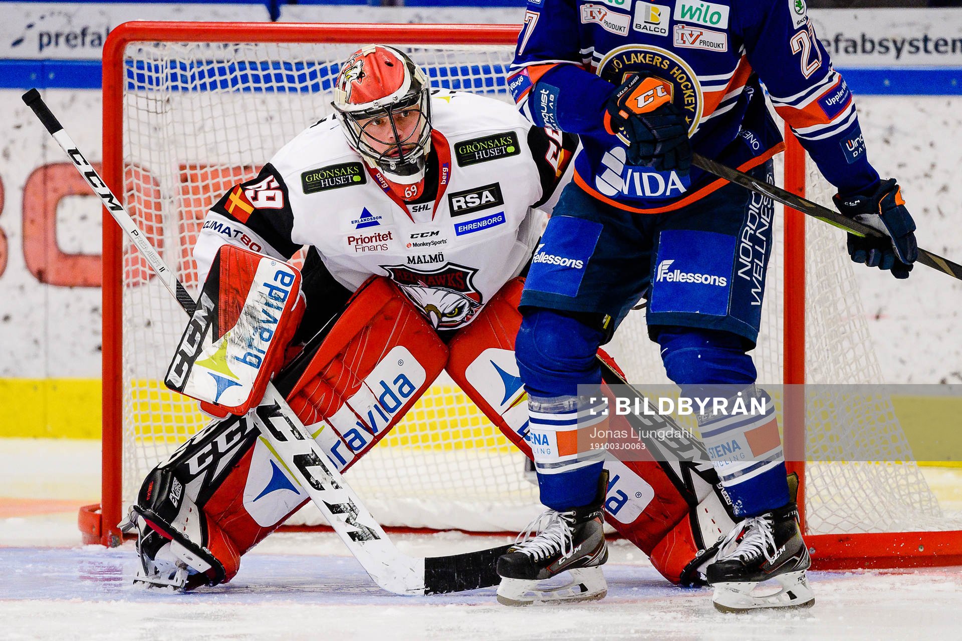 Malmö Redhawks målvakt Oscar Alsenfelt