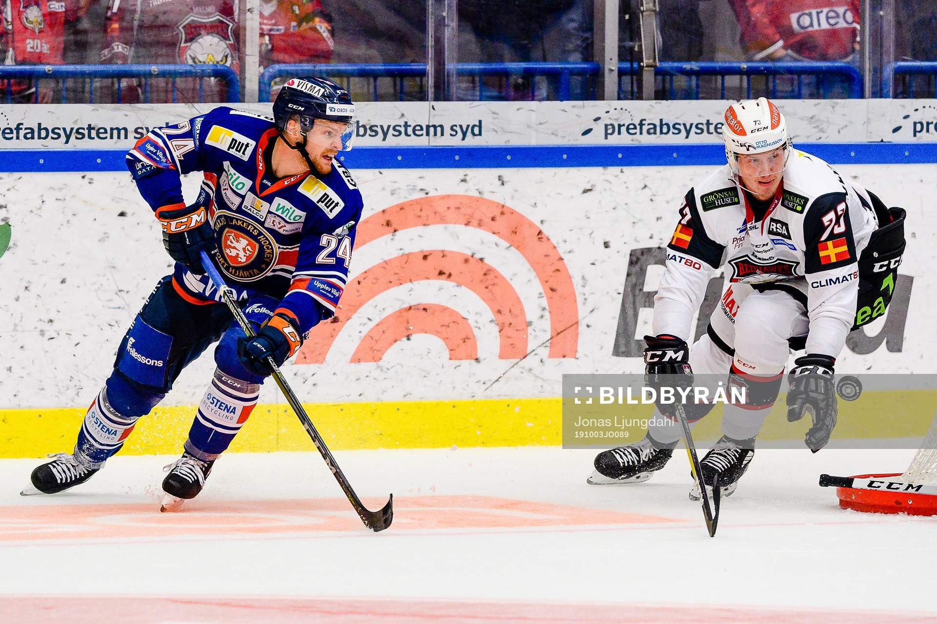 Växjös Brendan Shinnimin och Malmö Redhawks Adam Ollas