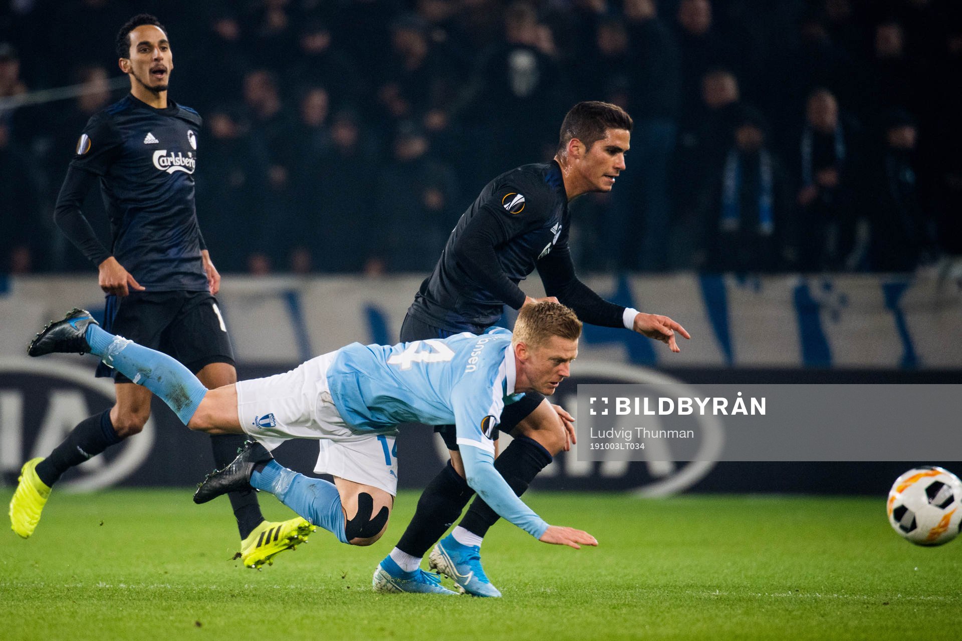 Anders Christiansen of Malmö FF and Pieros Sotiriou of FC
