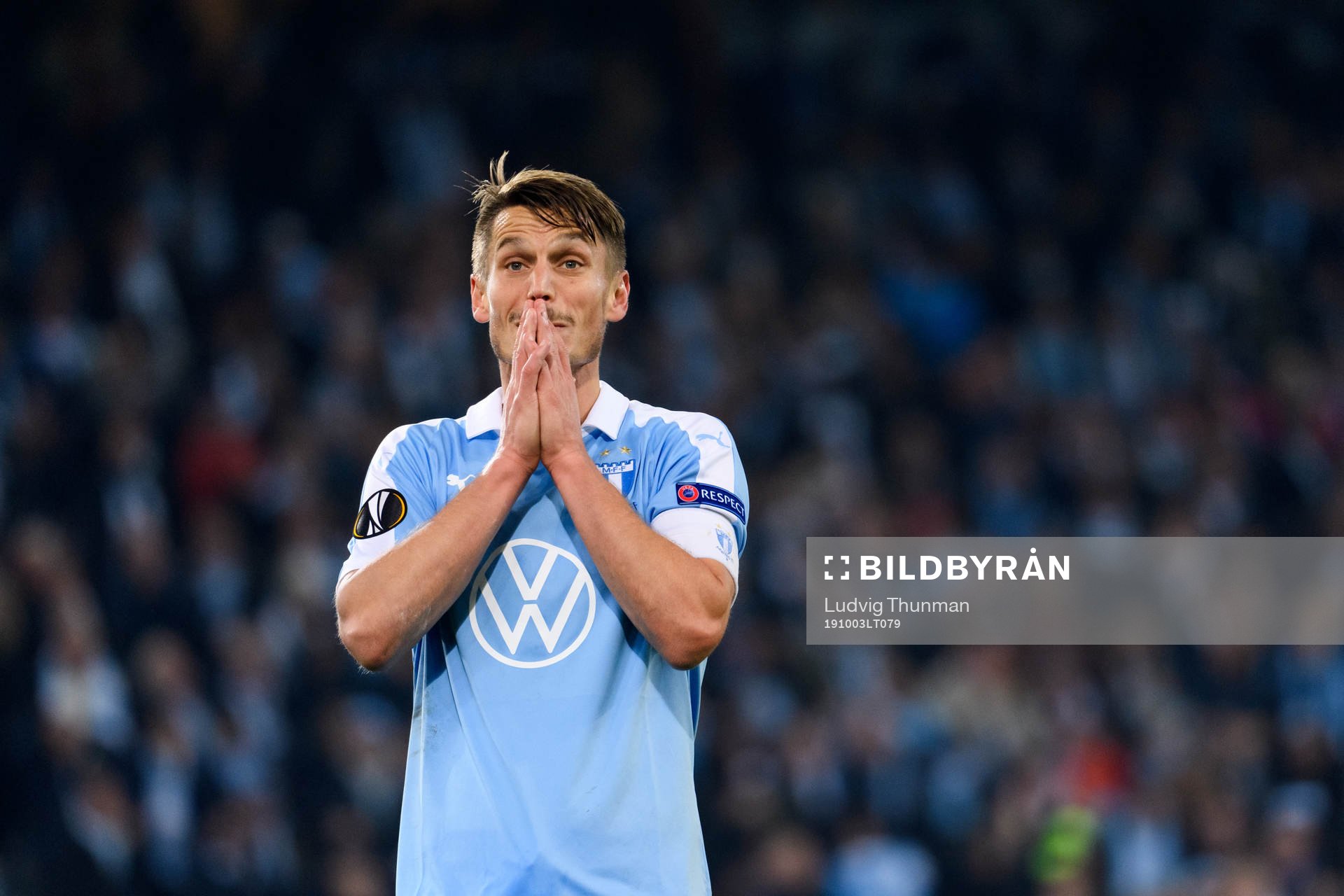 Markus Rosenberg of Malmö FF looks dejected