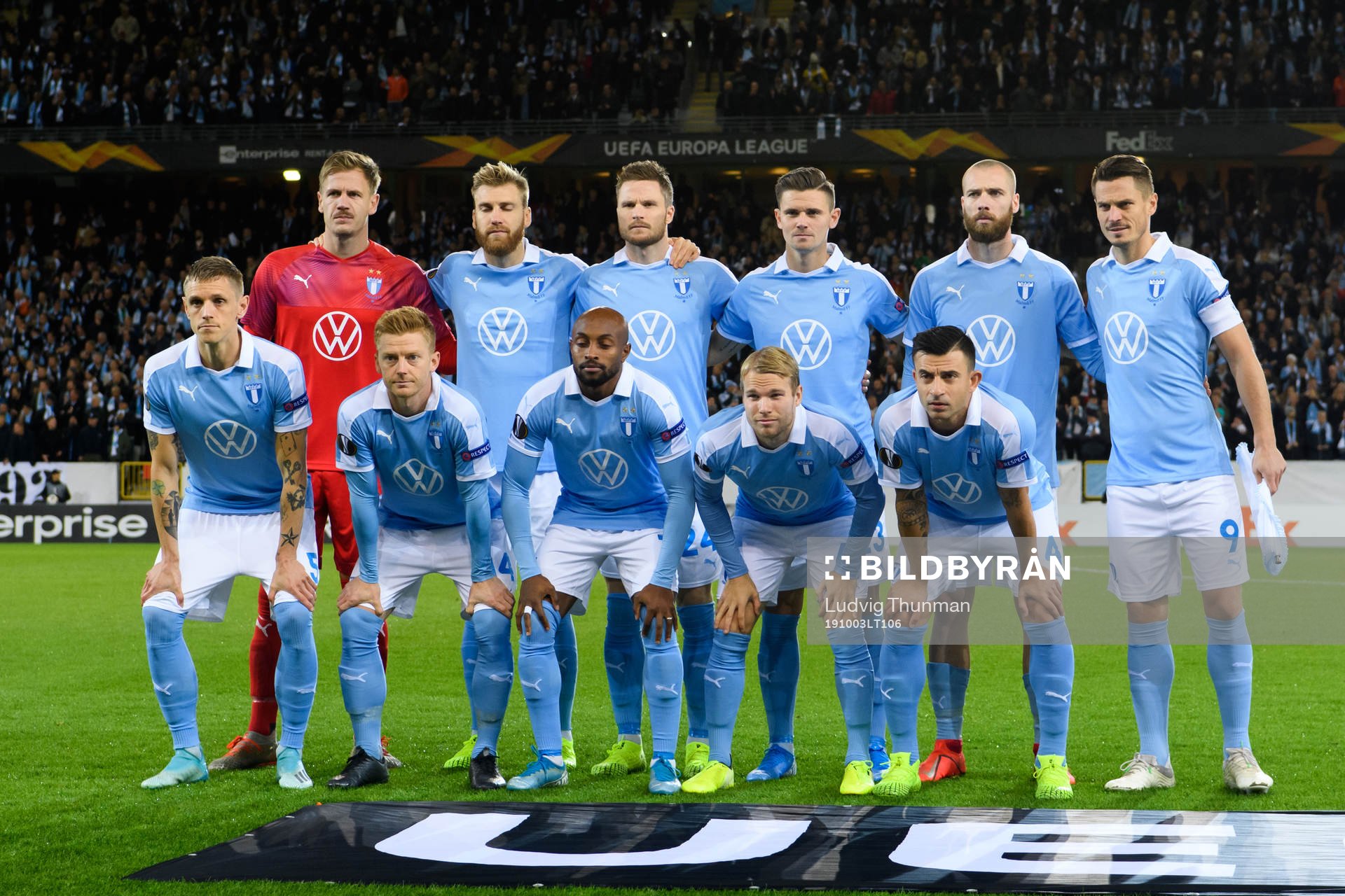 Goalkeeper Johan Dahlin, Rasmus Bengtsson, Lasse Nielsen,