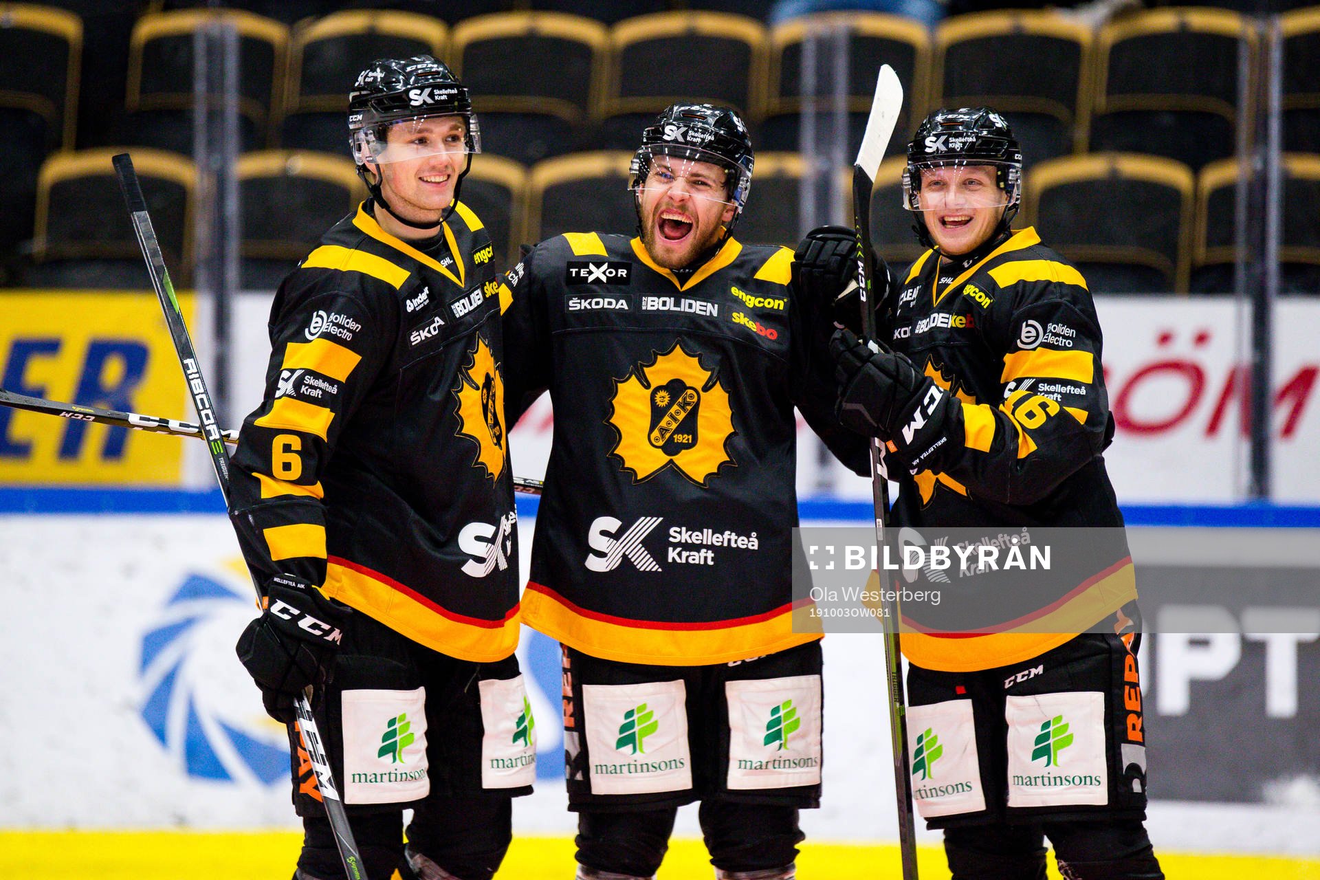 Skellefteås Filip Berglund, Arvid Lundberg och Linus
