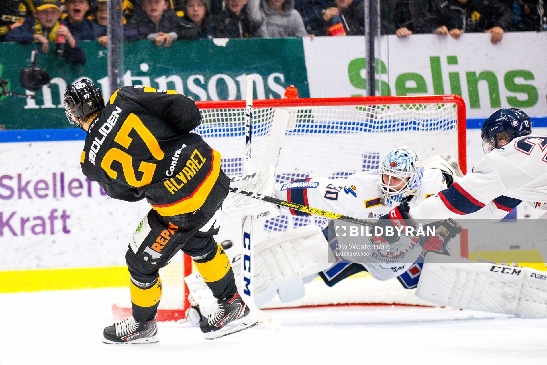 Skellefteås Robin Alvarez gör 2-1 på Linköpings