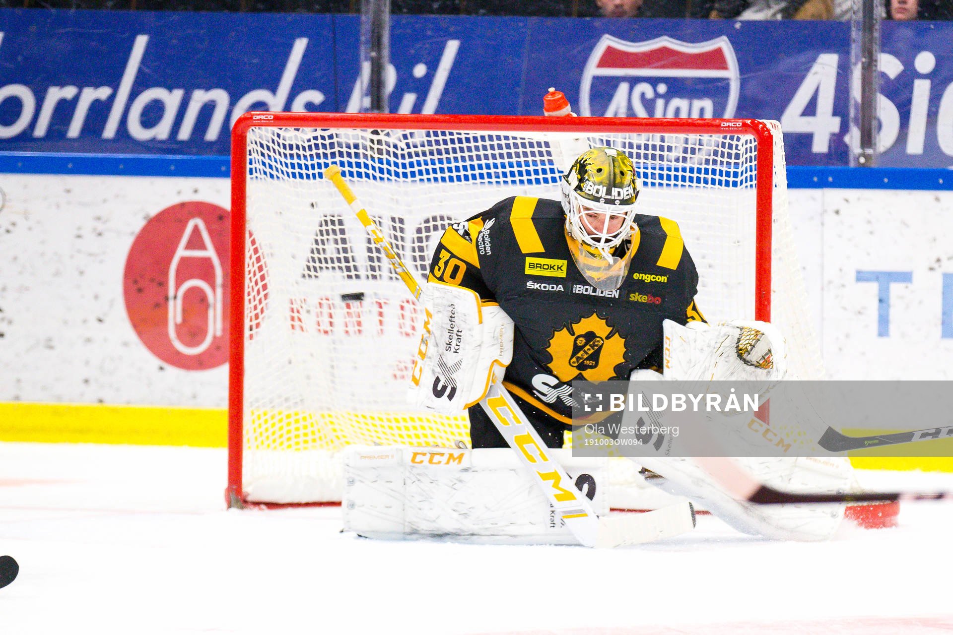 Skellefteås målvakt Gustaf Lindvall