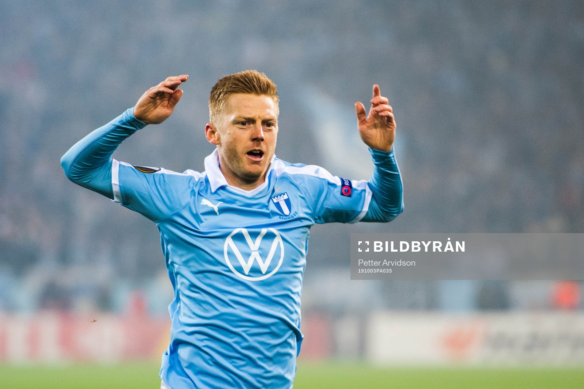 Anders Christiansen of Malmö FF reacts