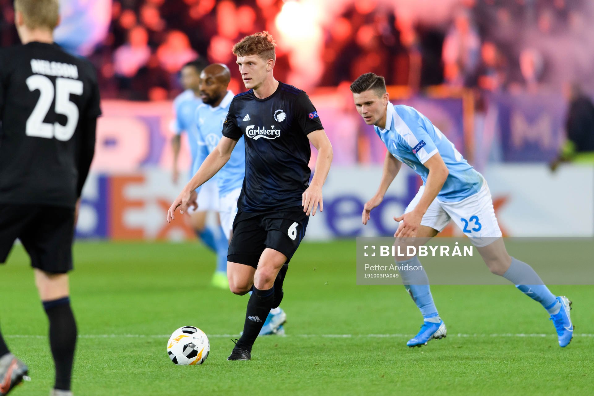 Jens Stage of FC Köpenhamn and Marcus Antonsson of Malmö