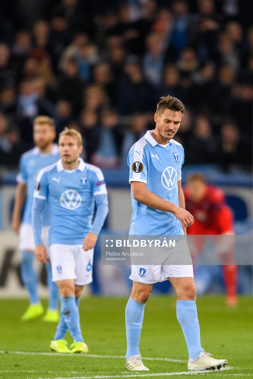 Markus Rosenberg of Malmö FF looks dejected