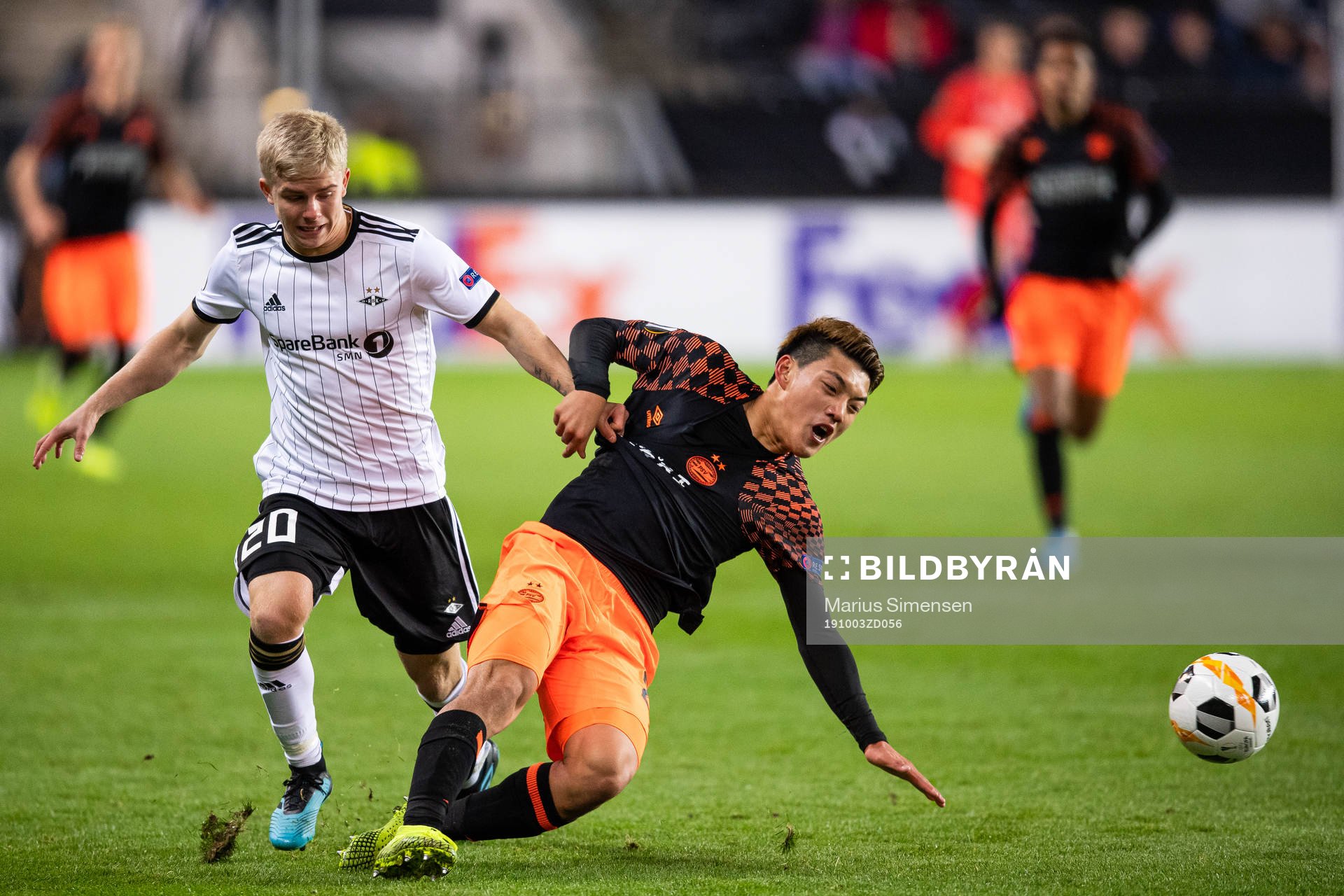 Hampus Gustafsson of Rosenborg and Ritsu Doan of PSV