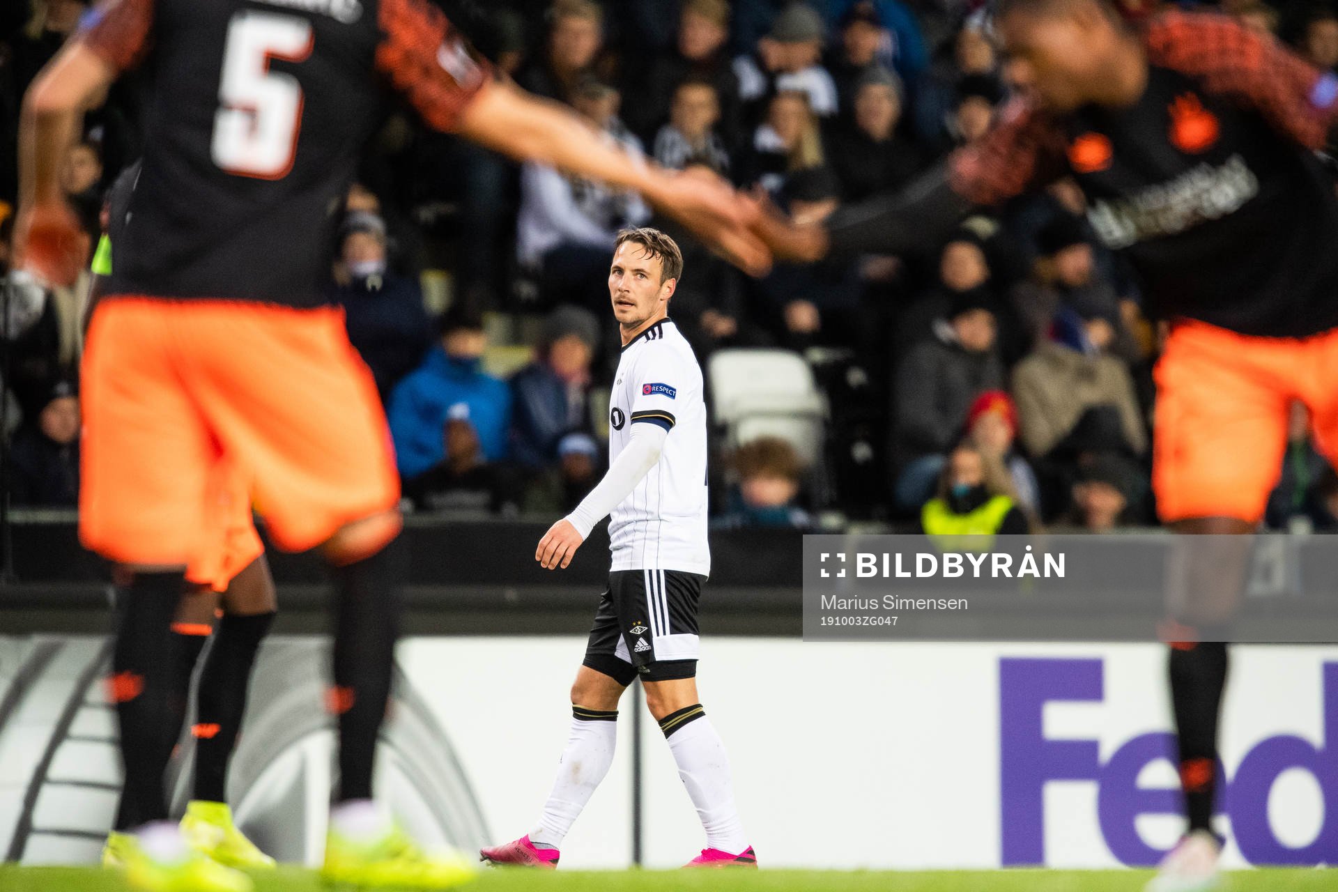 Mike Jensen of Rosenborg looks dejected