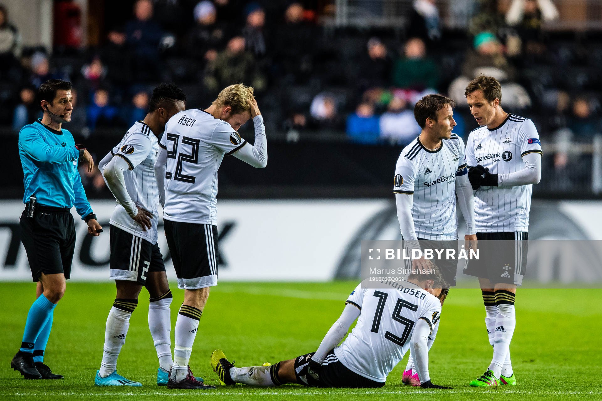 Anders Trondsen of Rosenborg in pain
