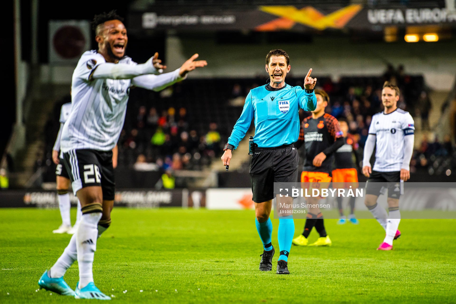 Samuel Adeniyi Adegbenro of Rosenborg reacts