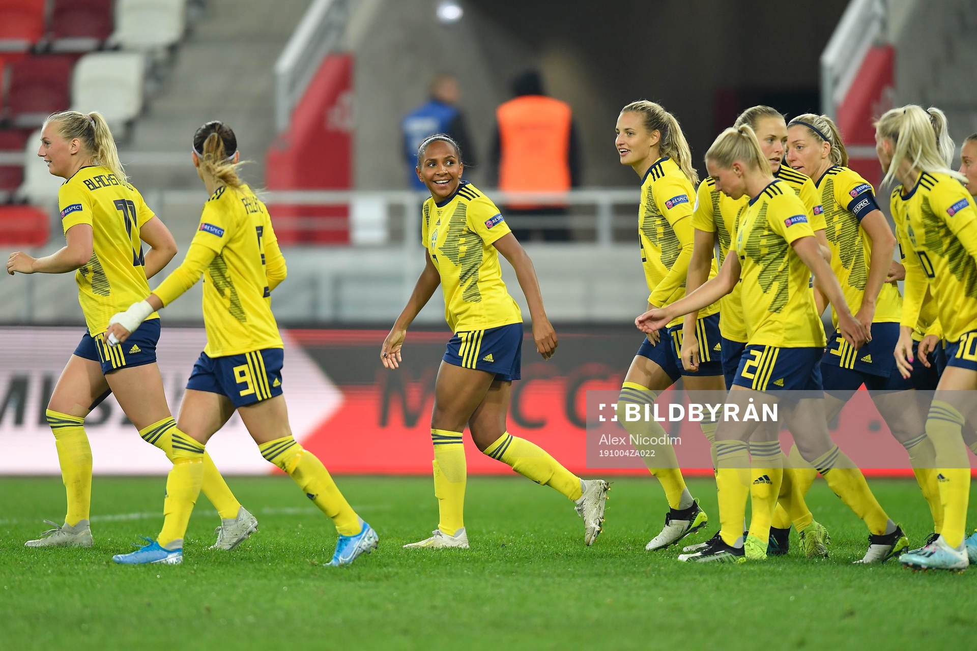 Madelen Janogy of Sweden celebrate with Nathalie Björn,