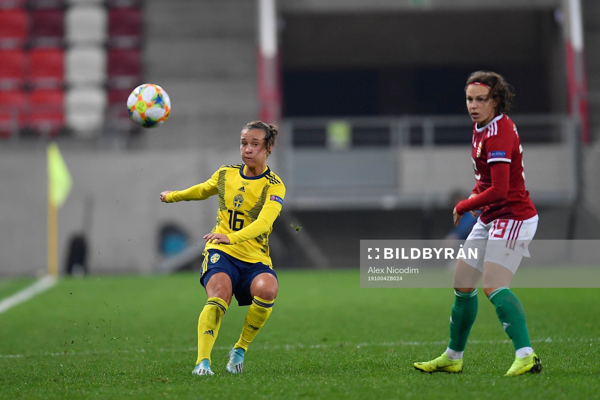 Julia Zigiotti Olme of Sweden vies against Dora Zeller of