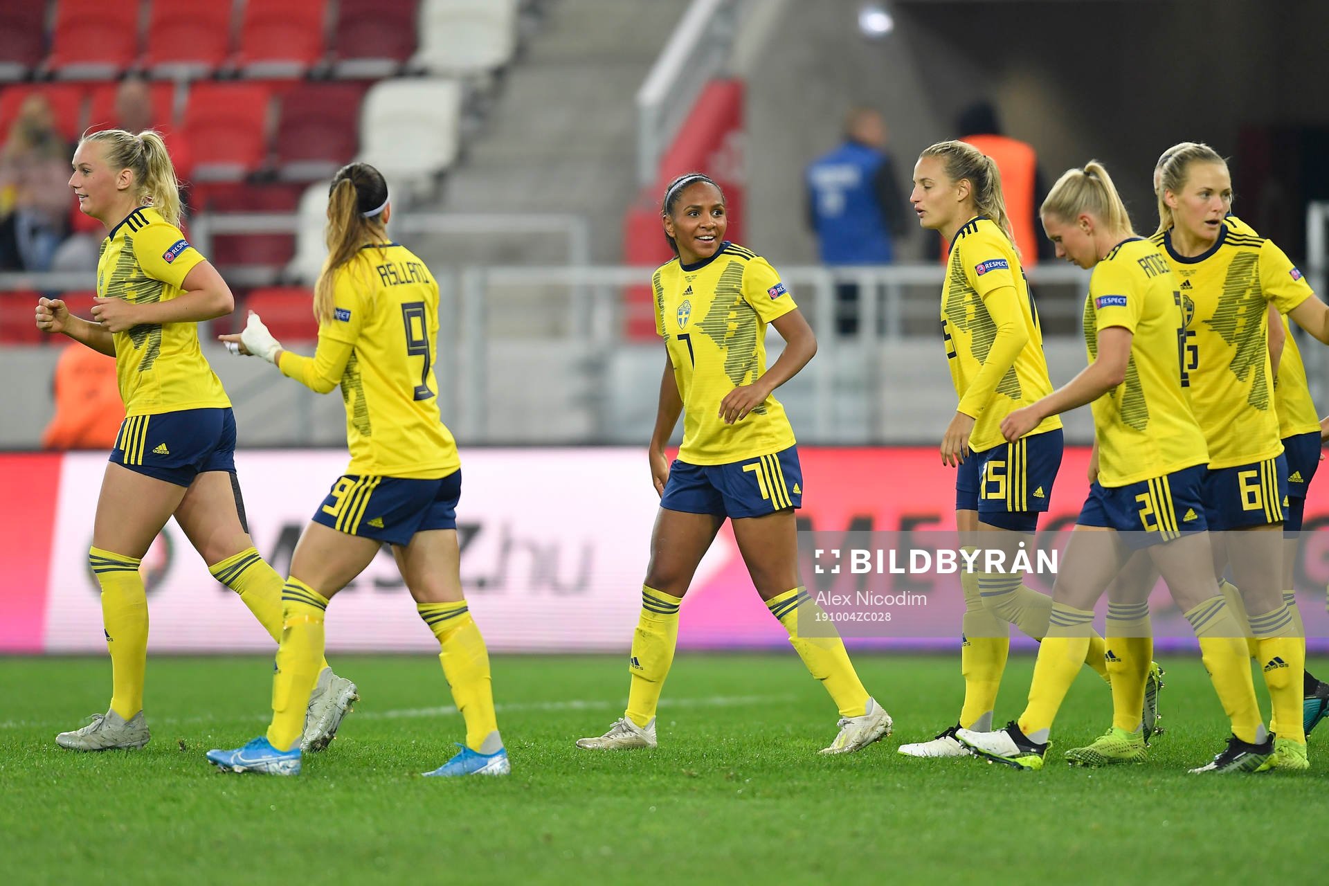 Madelen Janogy of Sweden celebrates