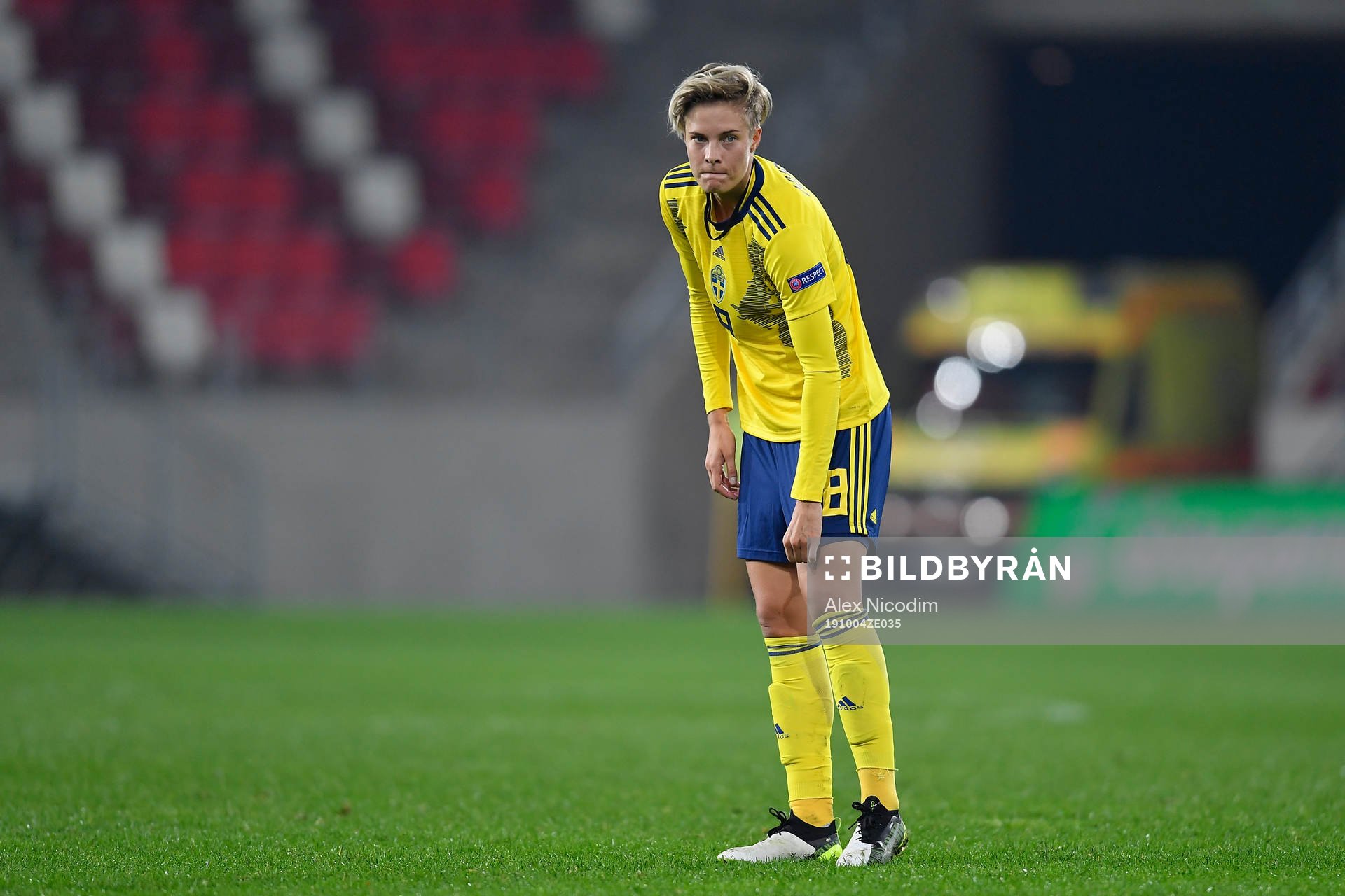 Lina Hurtig of Sweden reacts
