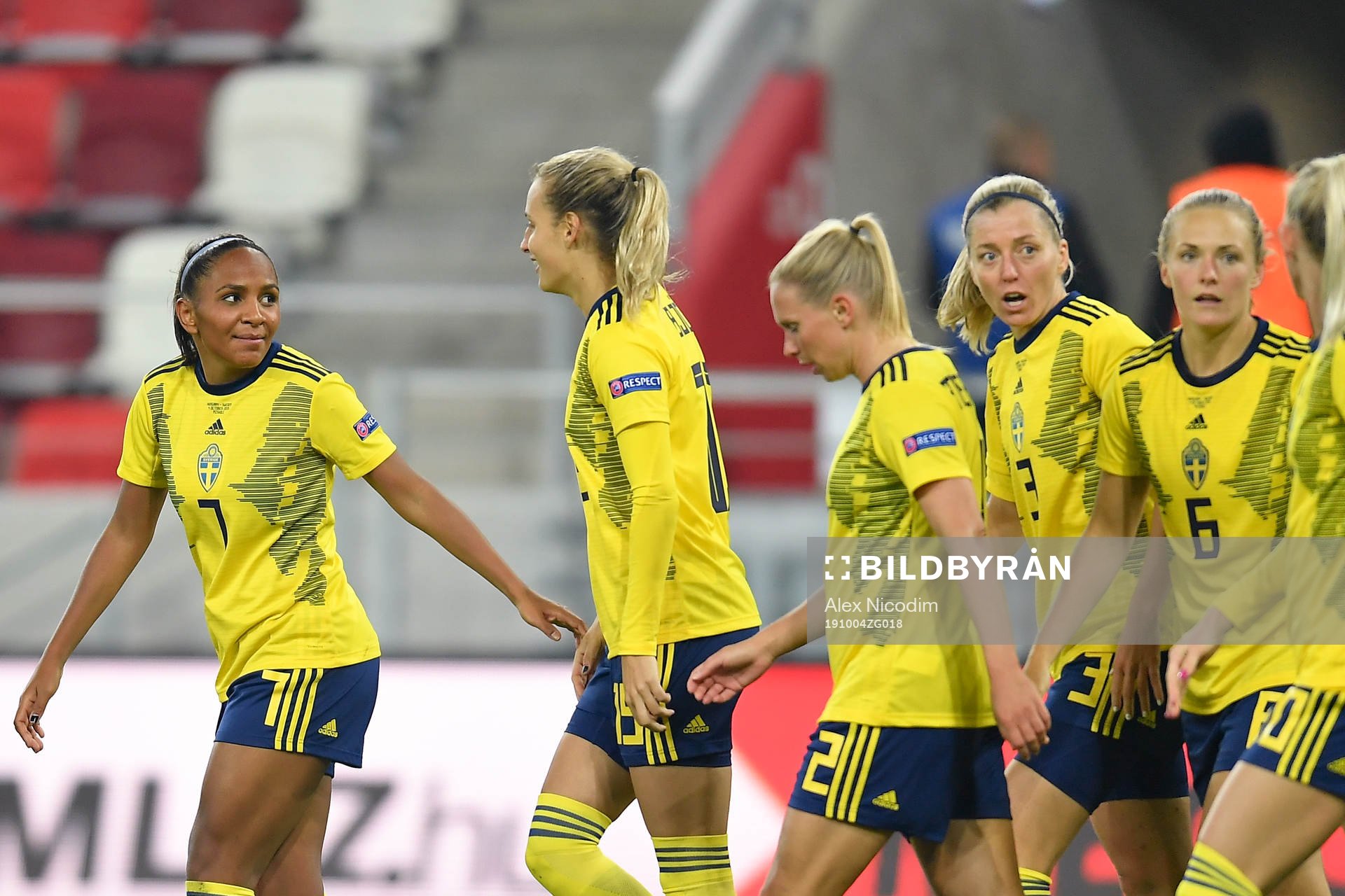 Madelen Janogy of Sweden celebrate with Nathalie Björn,