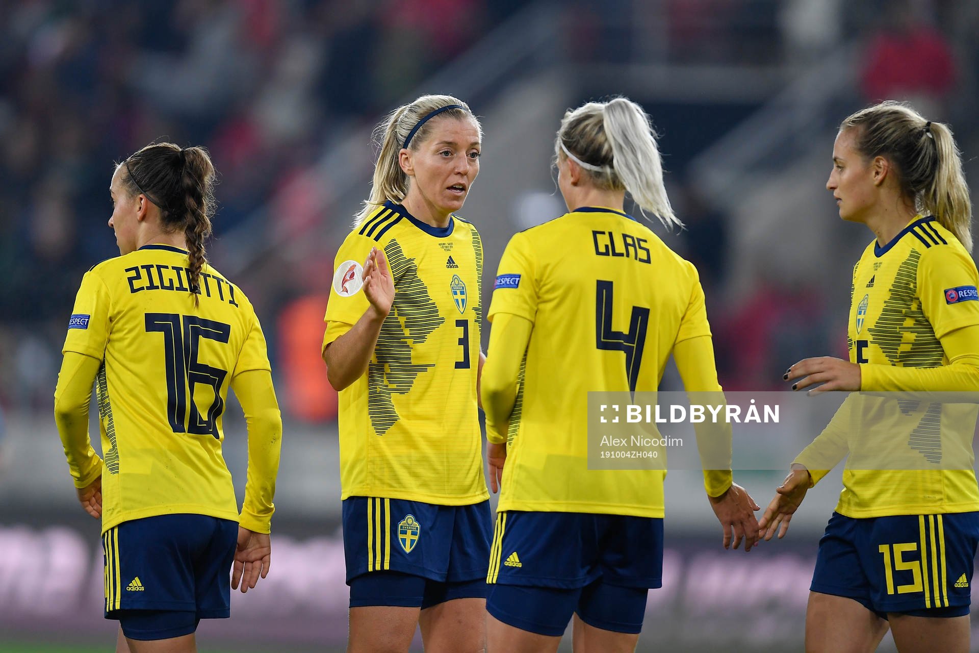 Linda Sembrant, Hanna Glas and Nathalie Bjorn of Sweden