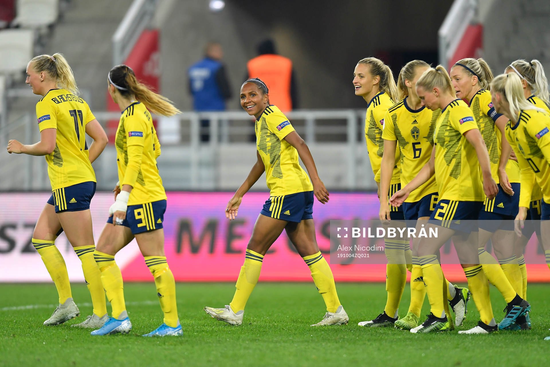 Madelen Janogy of Sweden celebrates