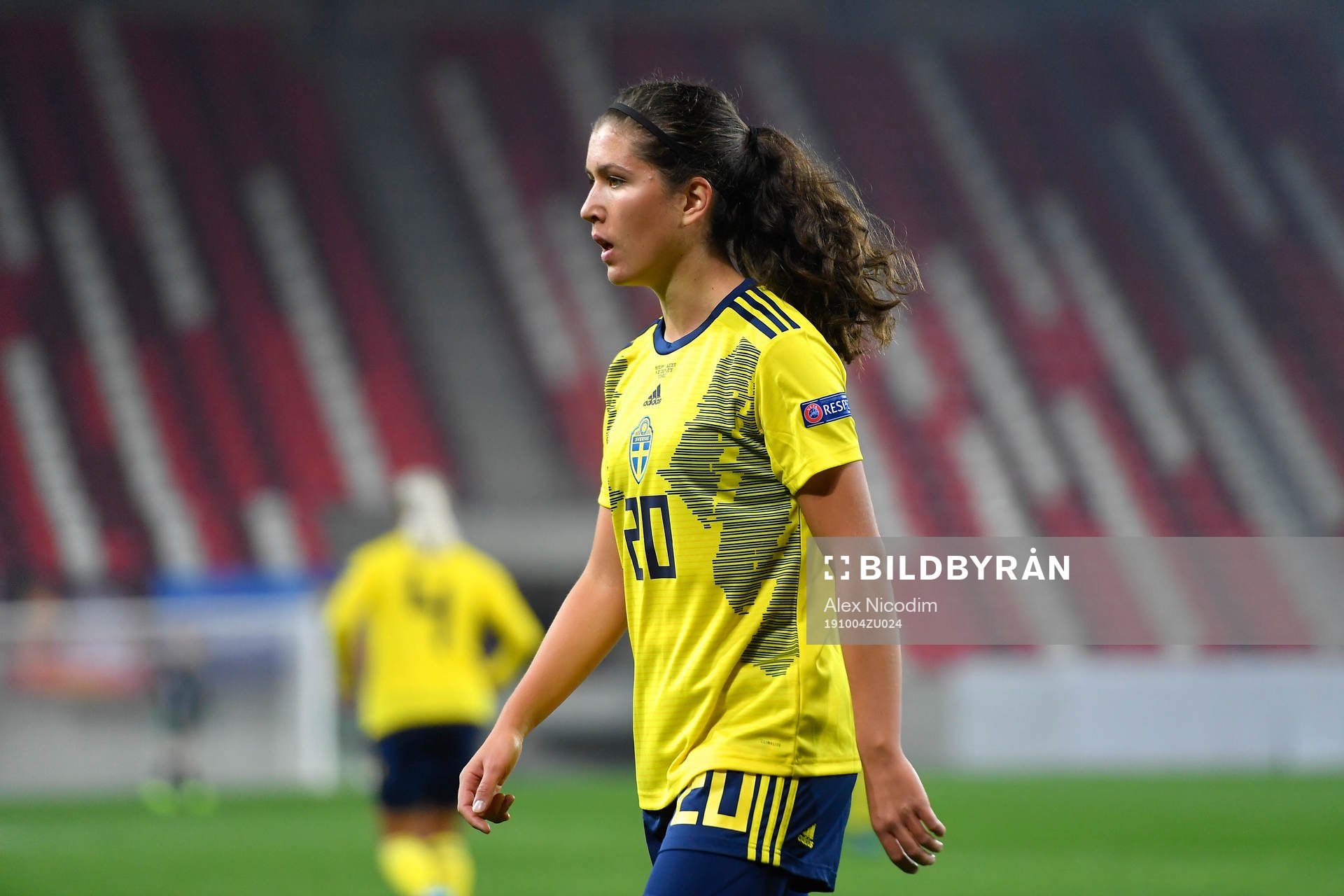 Loreta Kullashi of Sweden reacts