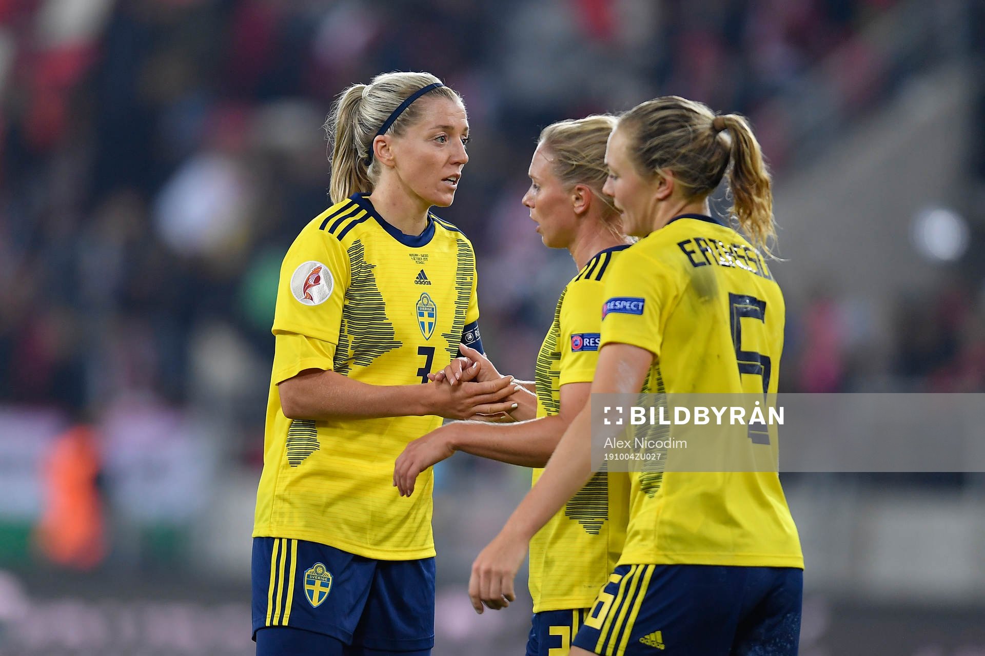 Linda Sembrant, Jonna Andersson and Magdalena Ericsson of