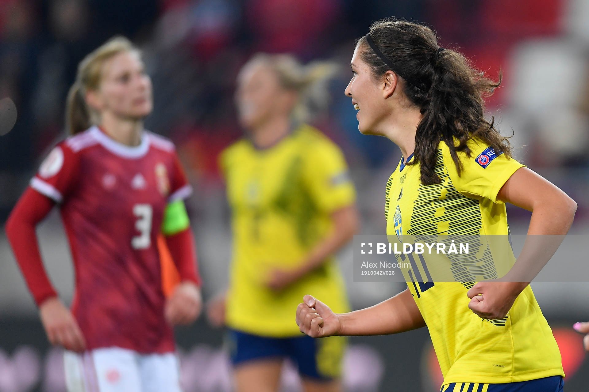 Loreta Kullashi of Sweden celebrates