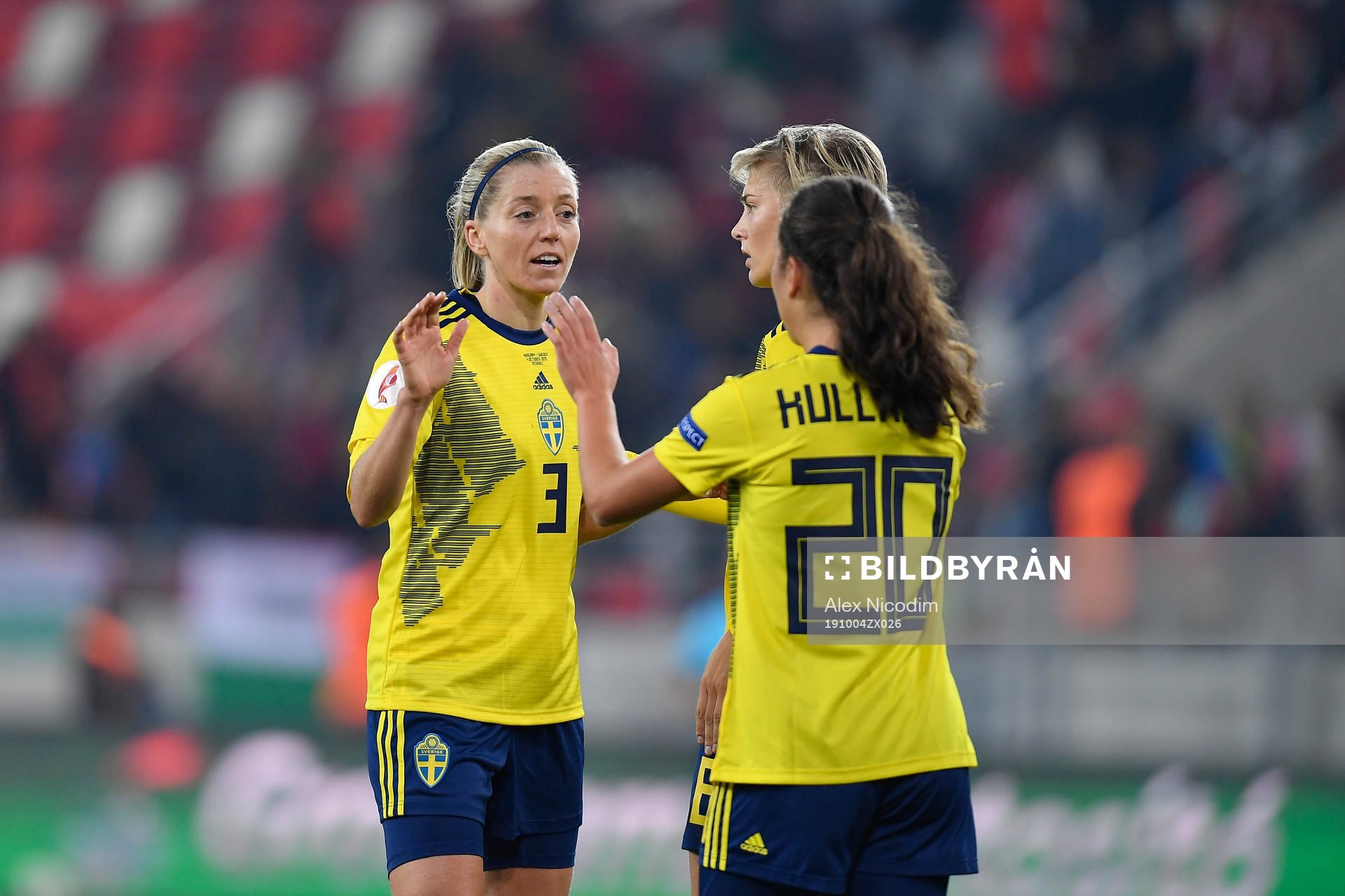 Linda Sembrant, Lina Hurtig and Loreta Kullashi of Sweden