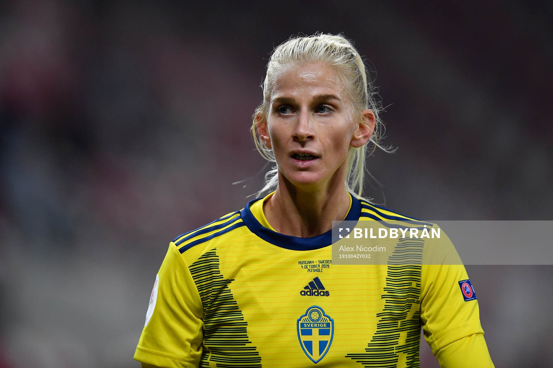 Sofia Jakobsson of Sweden reacts
