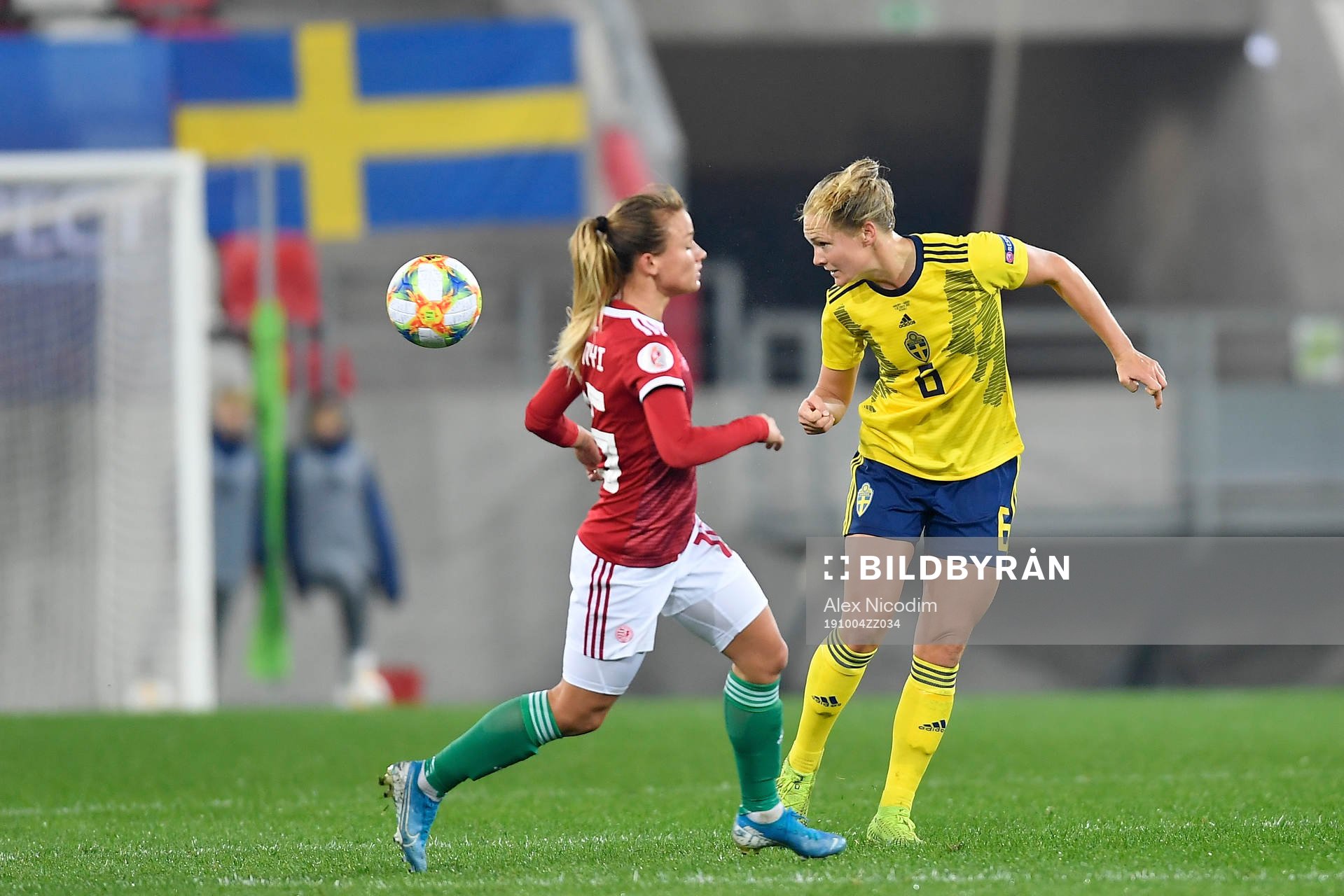 Magdalena Ericsson of Sweden vies against Diana Csanyi of