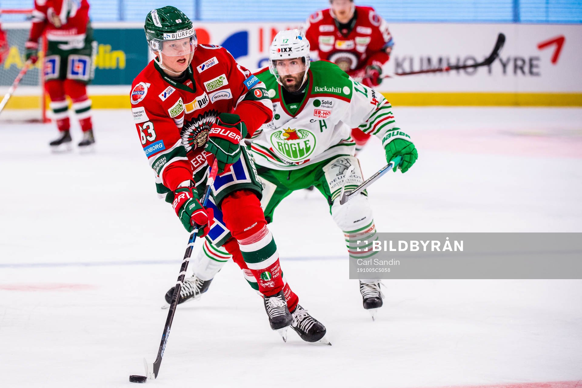 Frölundas Julius Bergman och Rögles Taylor Matson