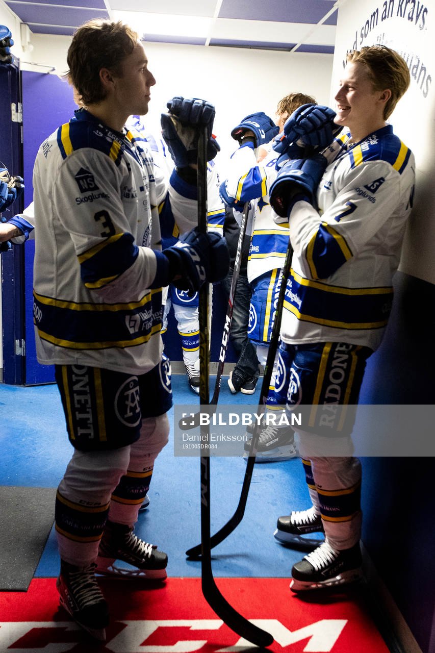 Leksands August Berg och Lucas Nordsäter  innan