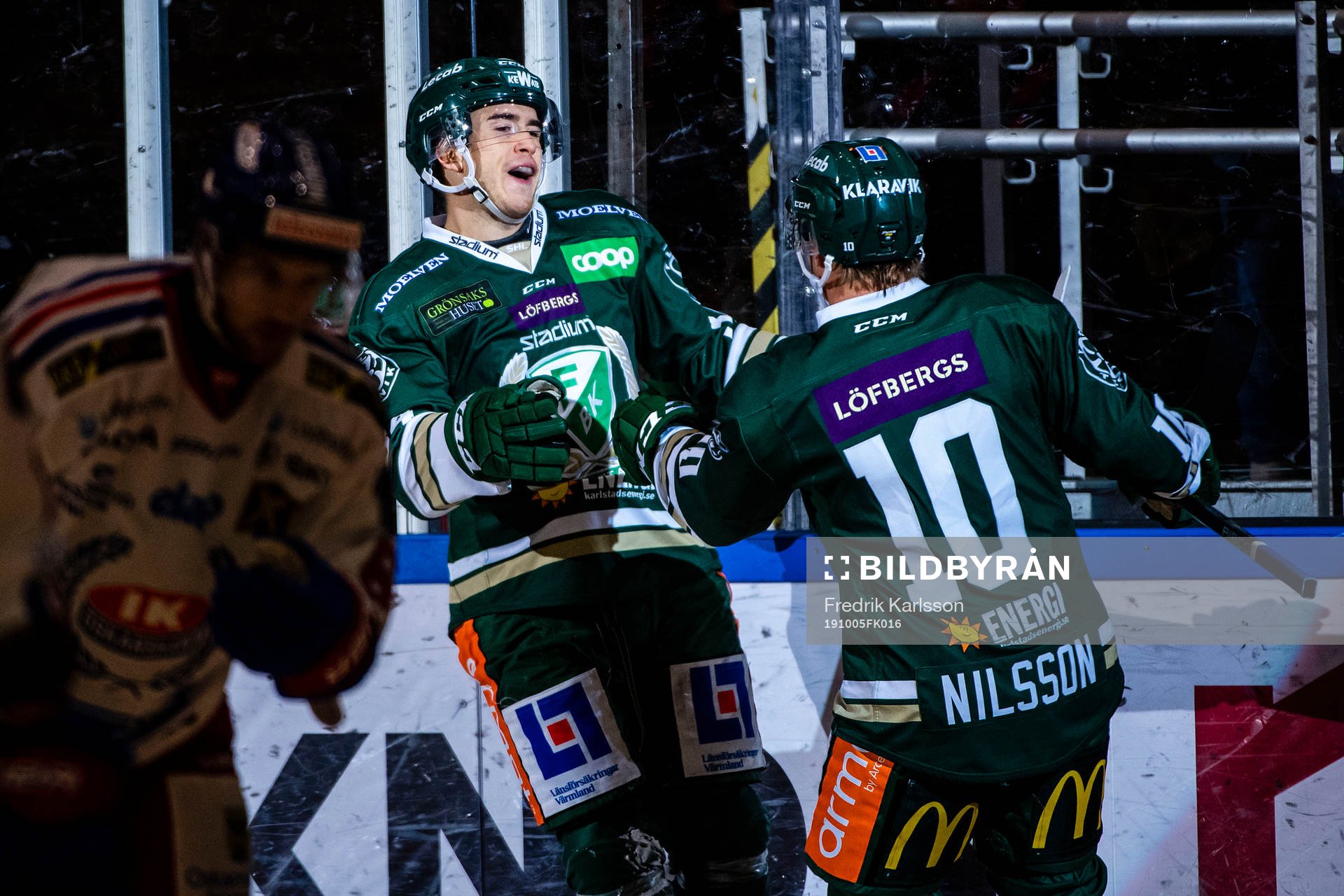 Färjestads Michael Lindqvist jublar
