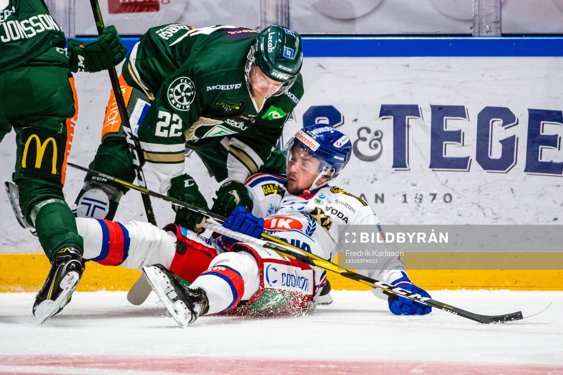 Färjestads Per Åslund och Oskarshamns Gustaf Franzén
