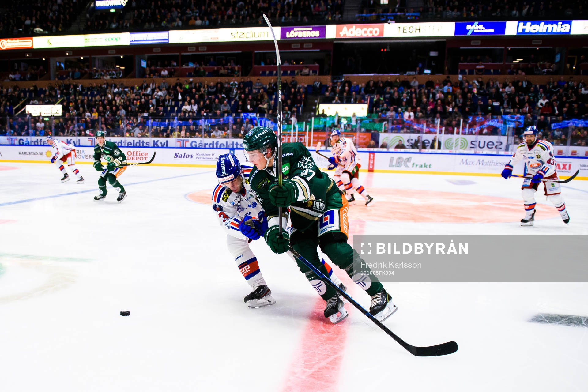 Oskarshamns Pontus Näsén och Färjestads Oskar Bäck