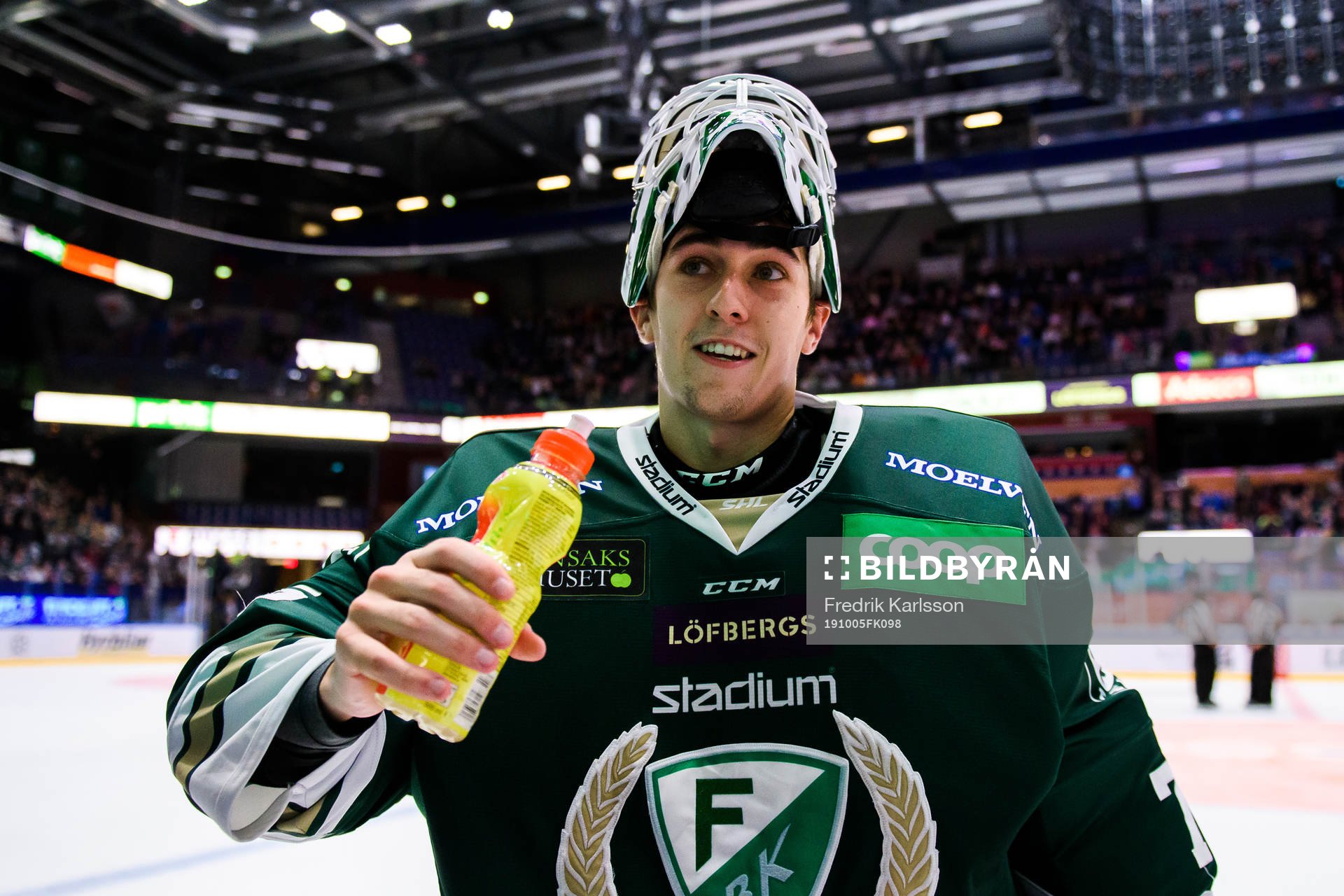 Färjestads målvakt Arvid Holm