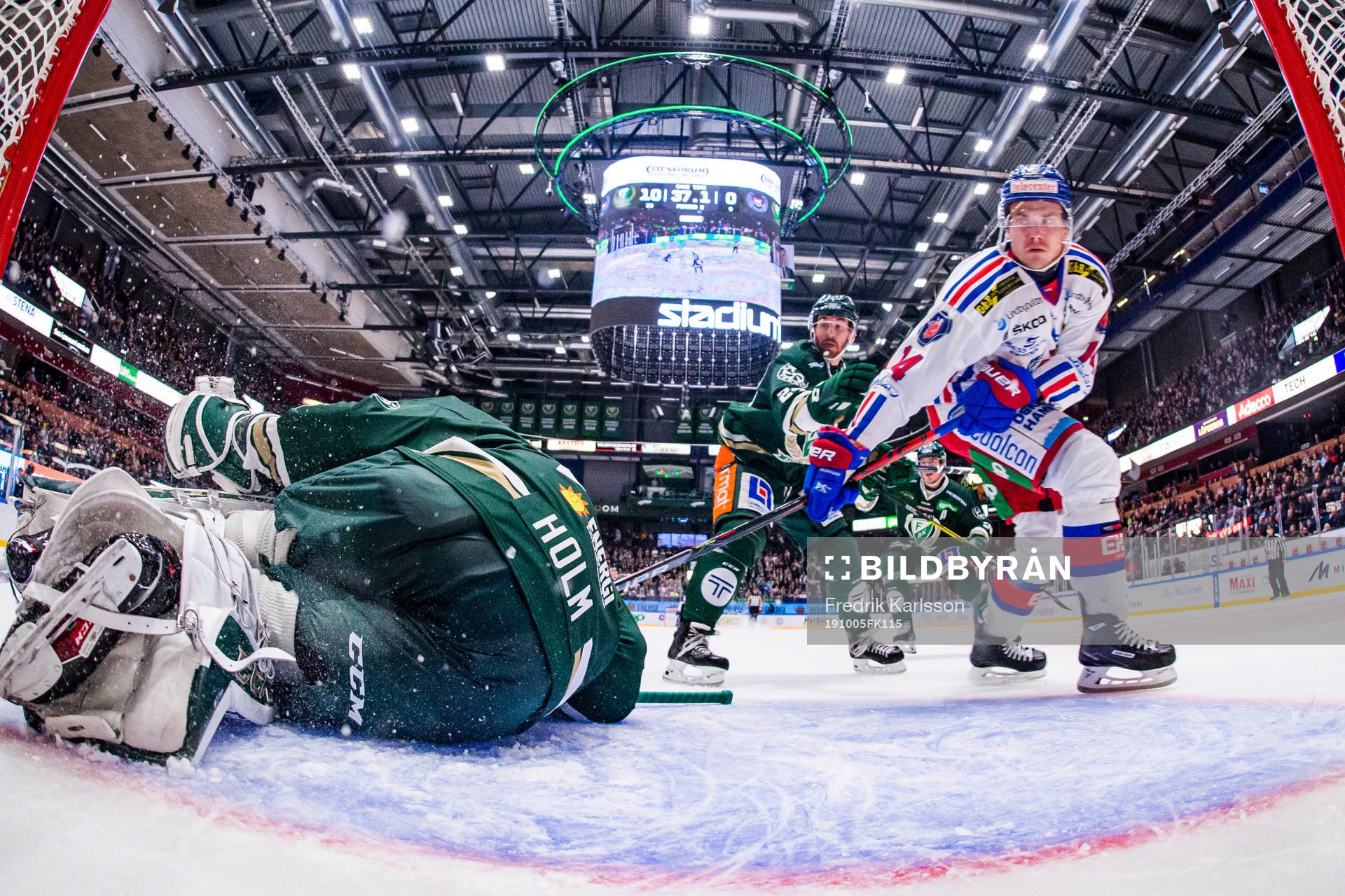 Färjestads målvakt Arvid Holm