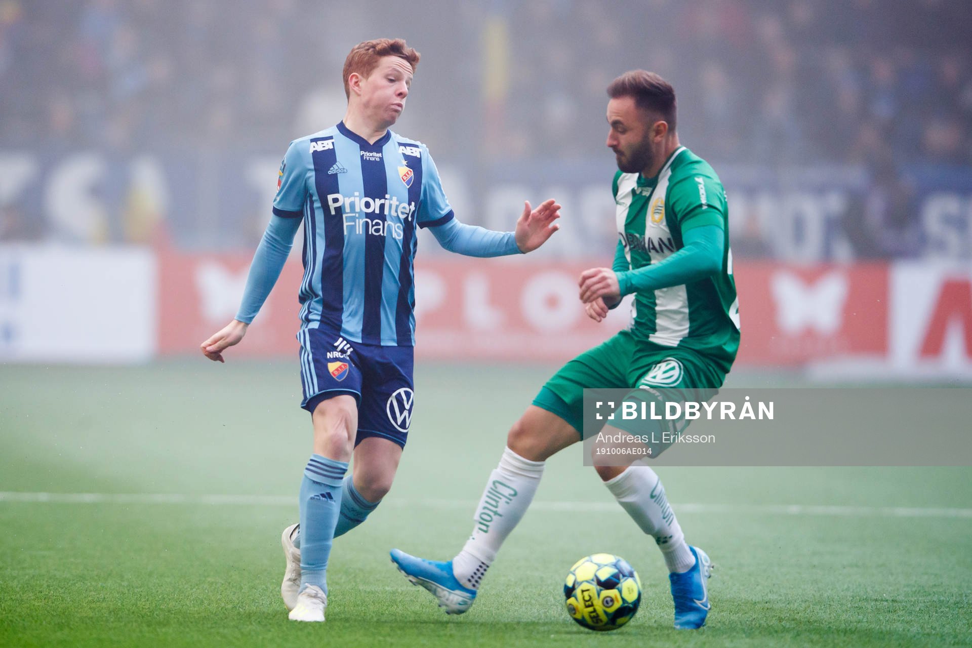 Djurgårdens Aslak Witry och Hammarbys Muamer Tanković
