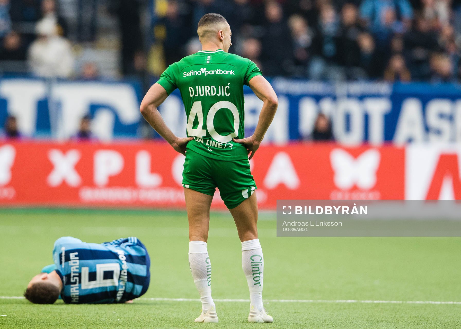 Djurgårdens Jesper Karlström och Hammarbys Nikola Djurdjic