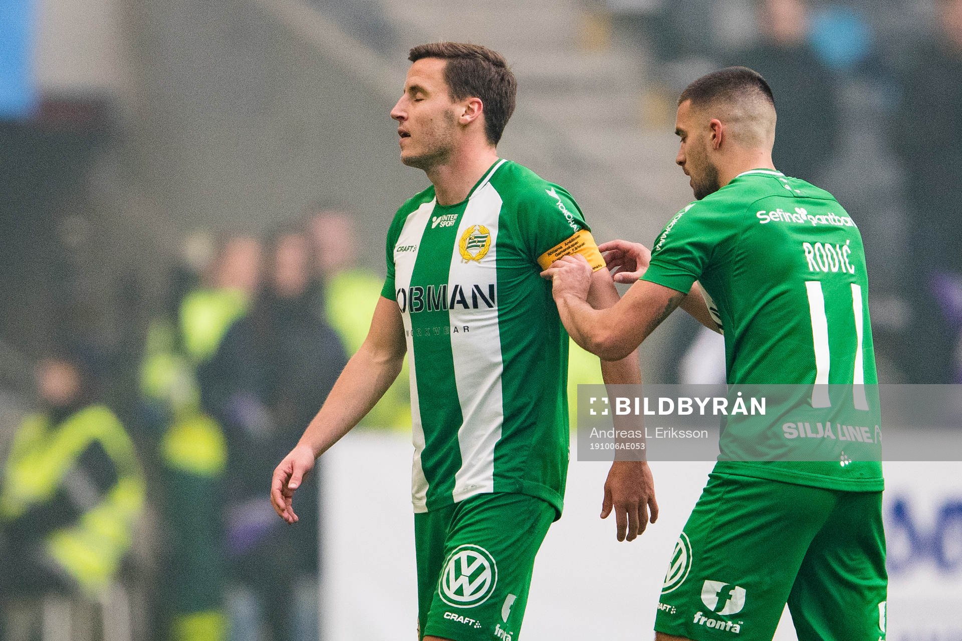 Hammarbys Jeppe Andersen deppar när Vladimir Rodic ta av