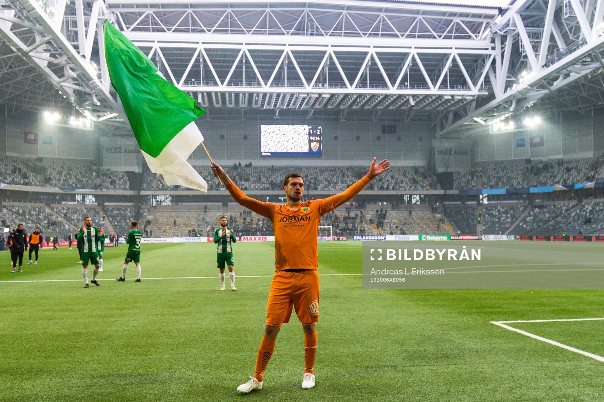 Hammarbys målvakt Davor Blazevic jublar