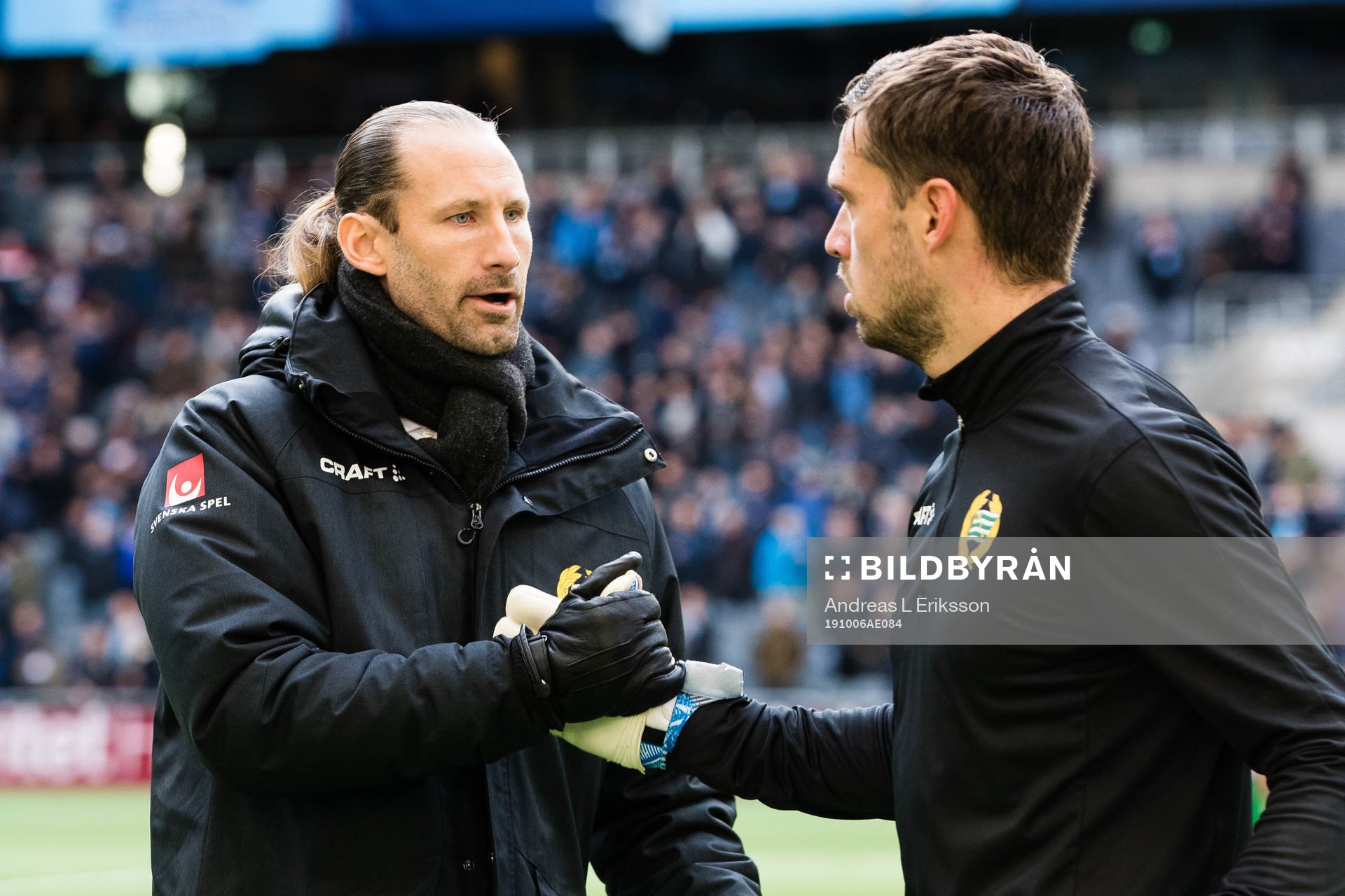 Hammarbys målvakt Johan Wiland och målvakt Davor Blazevic