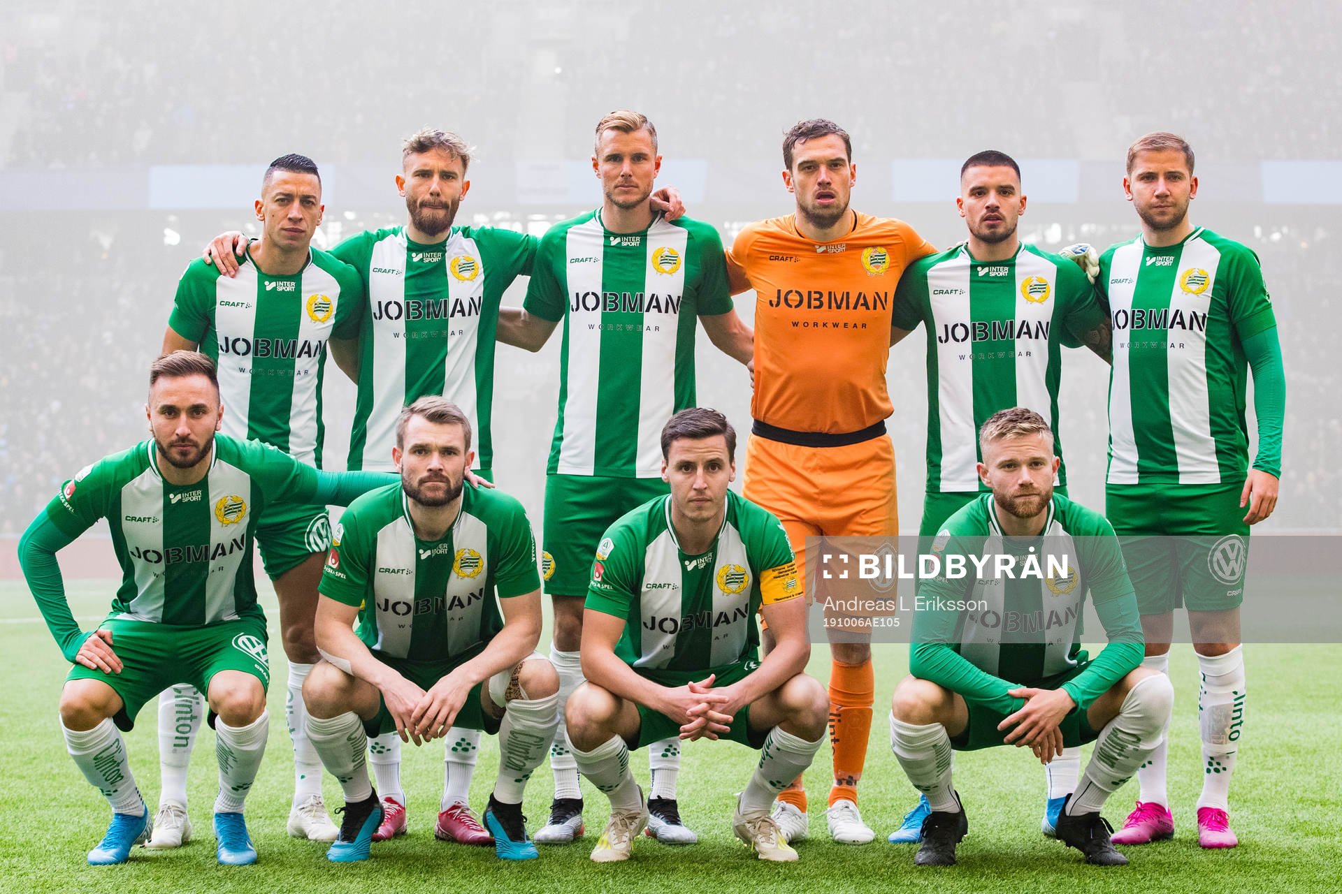 Hammarbys startelva innan fotbollsmatchen i Allsvenskan