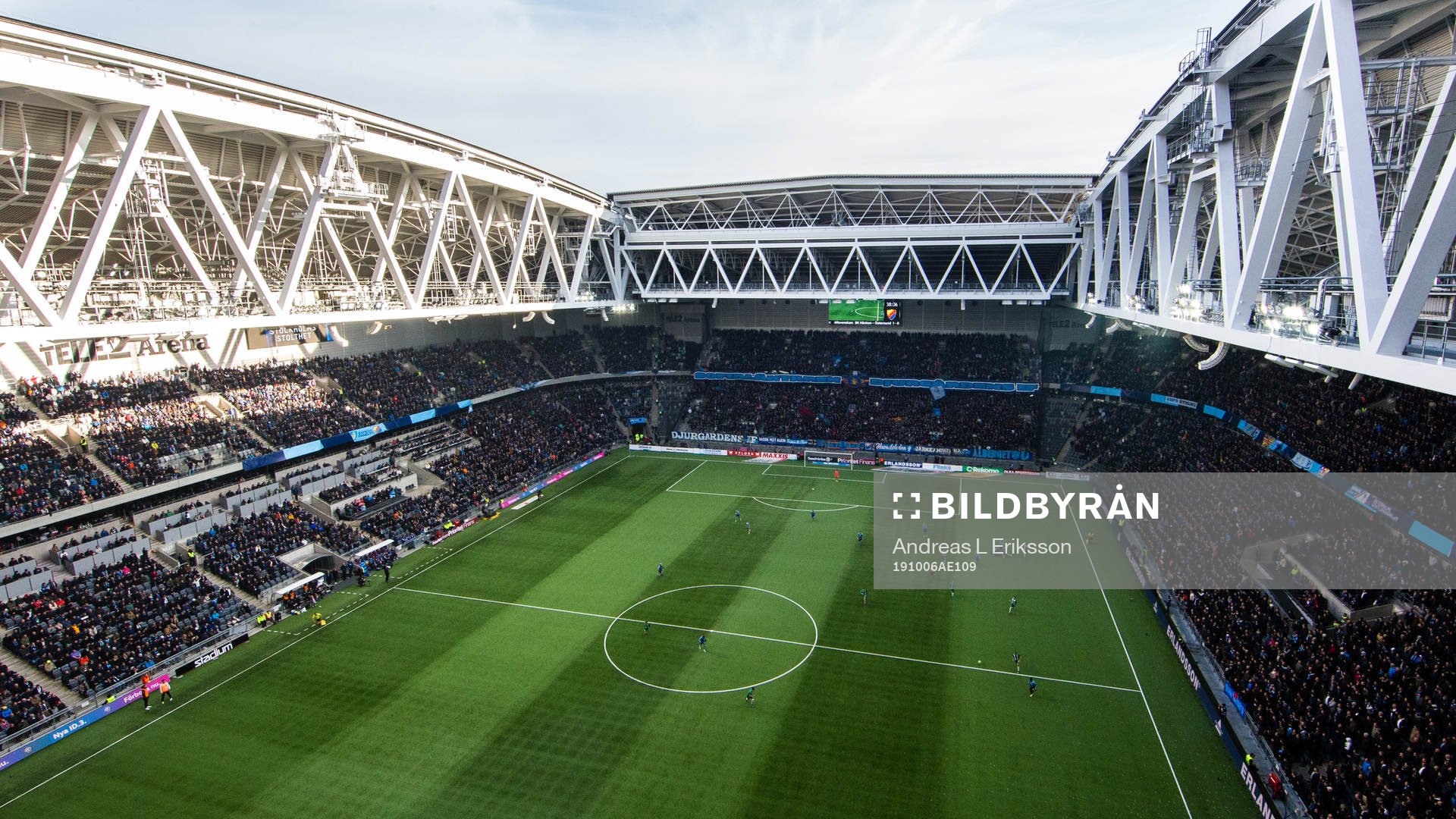 Genrerell vy över Tele2 Arena
