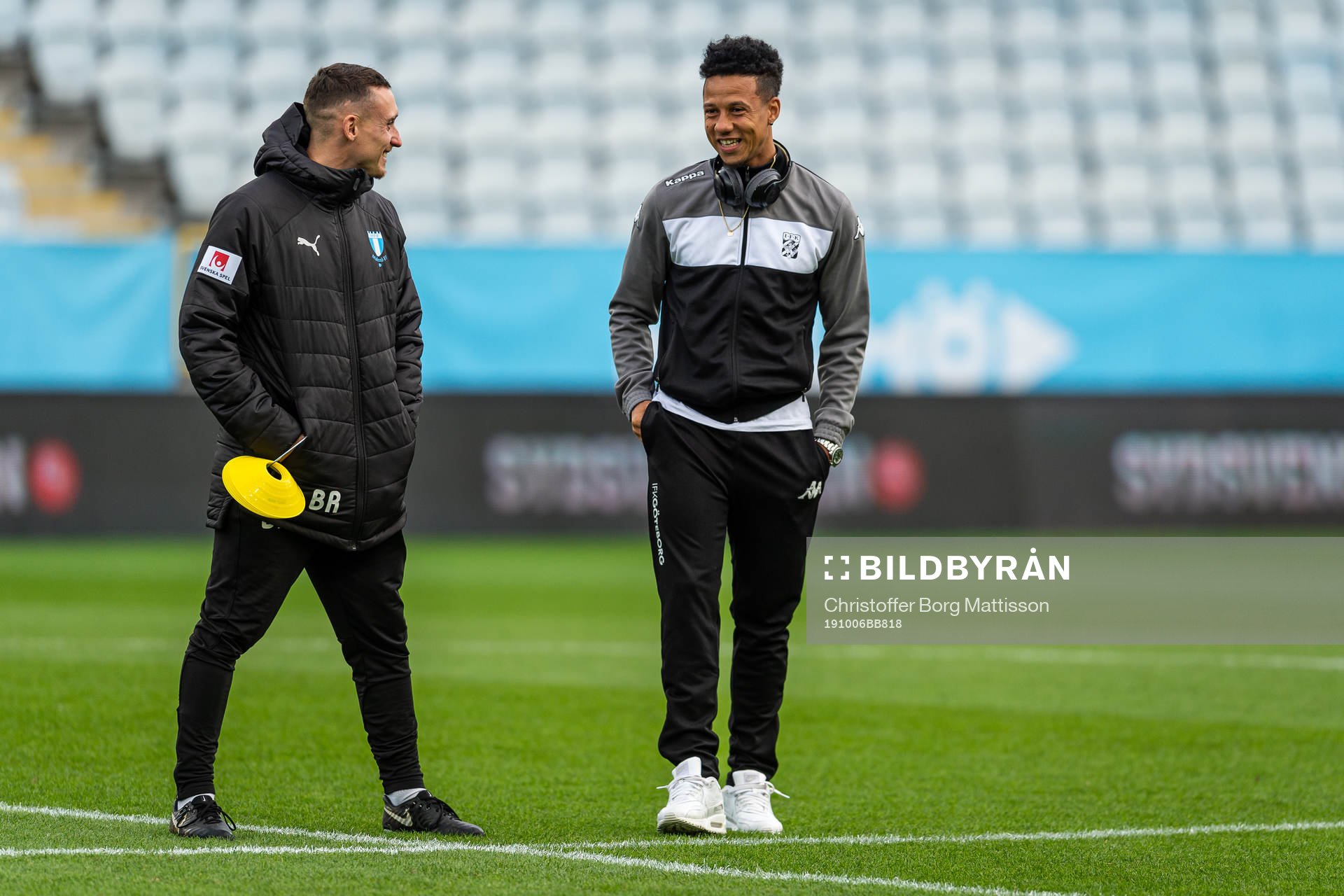 Malmö FFs fystränare Ben Rosen och IFK Göteborgs Tobias