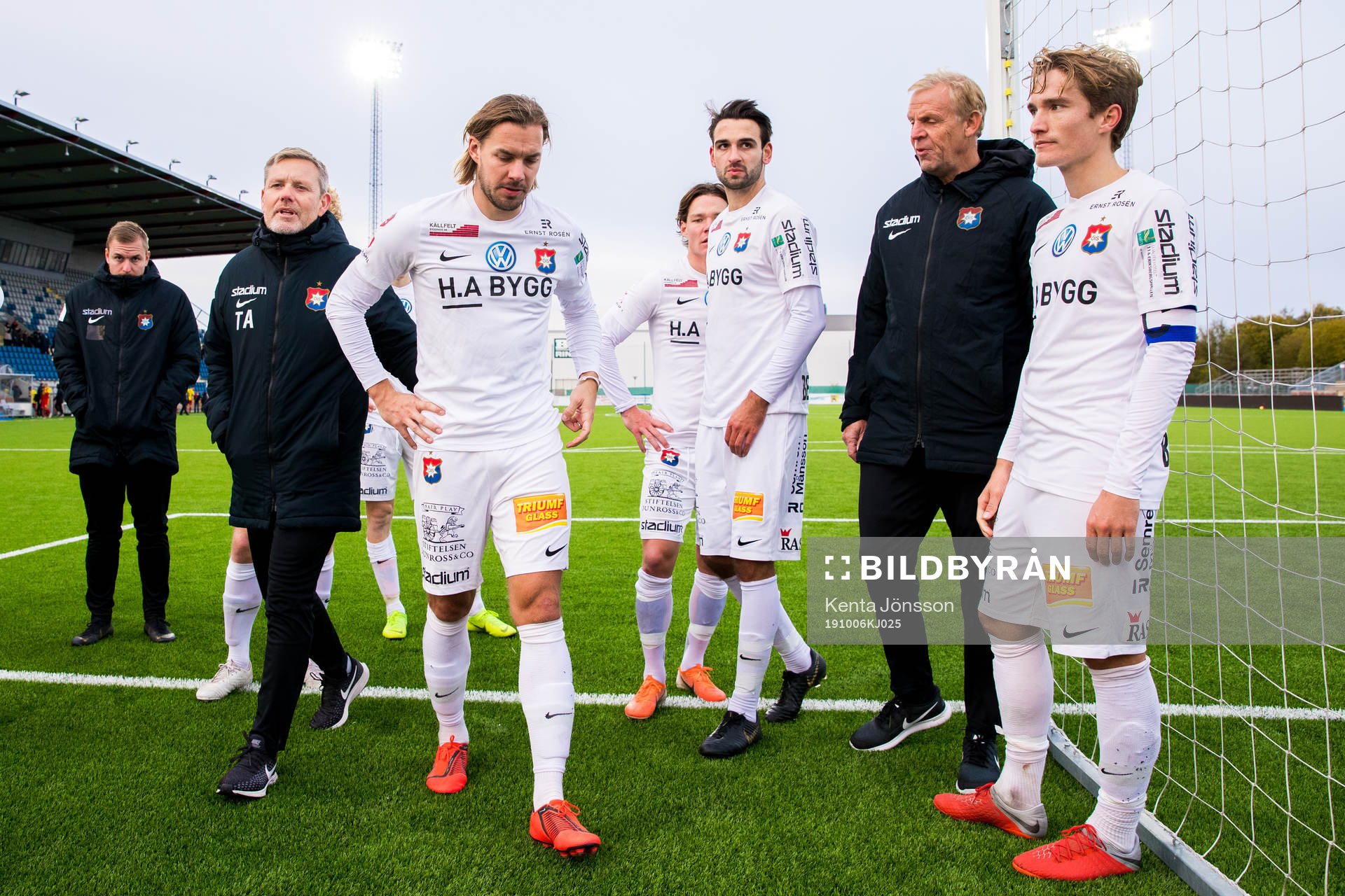 Örgrytes tränare Thomas Askebrand, Danny Ervik, Oliver